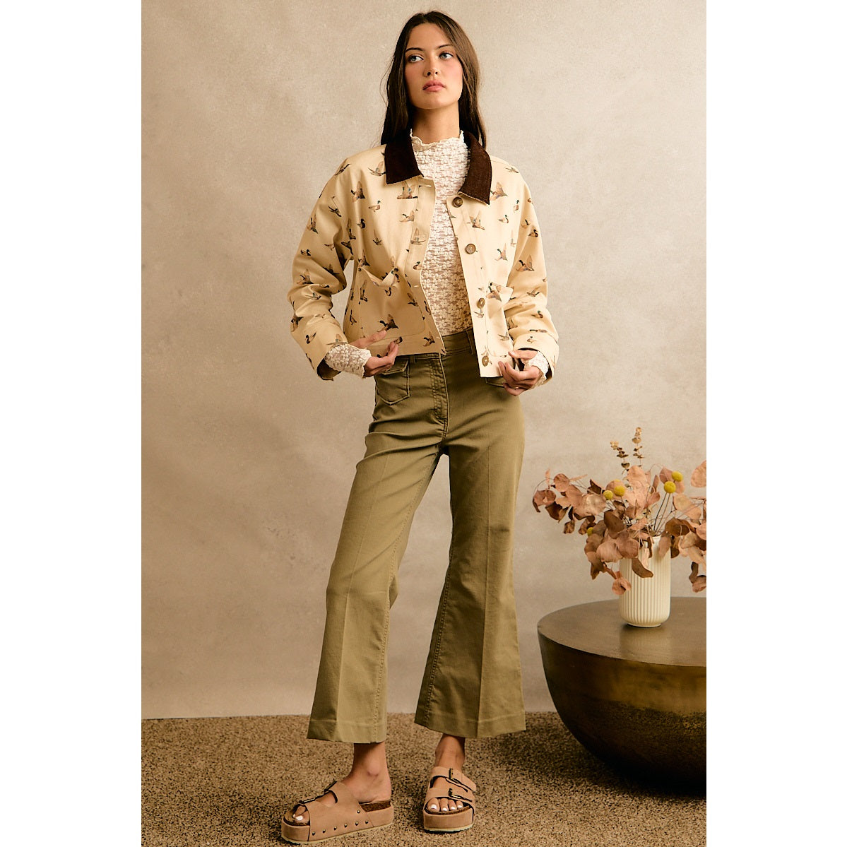 By The Creek Mallard Duck Corduroy Jacket