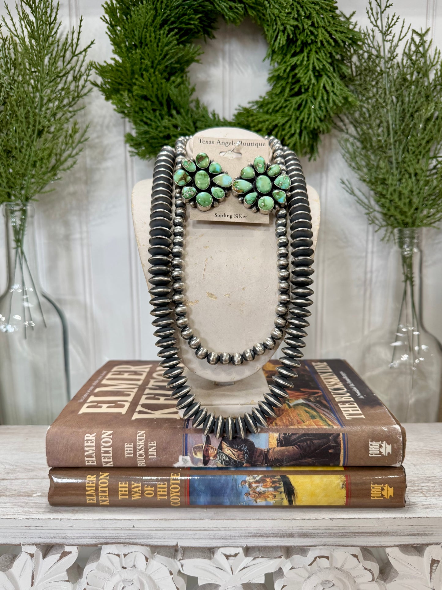 8MM Sterling Silver Navajo Pearl Necklace