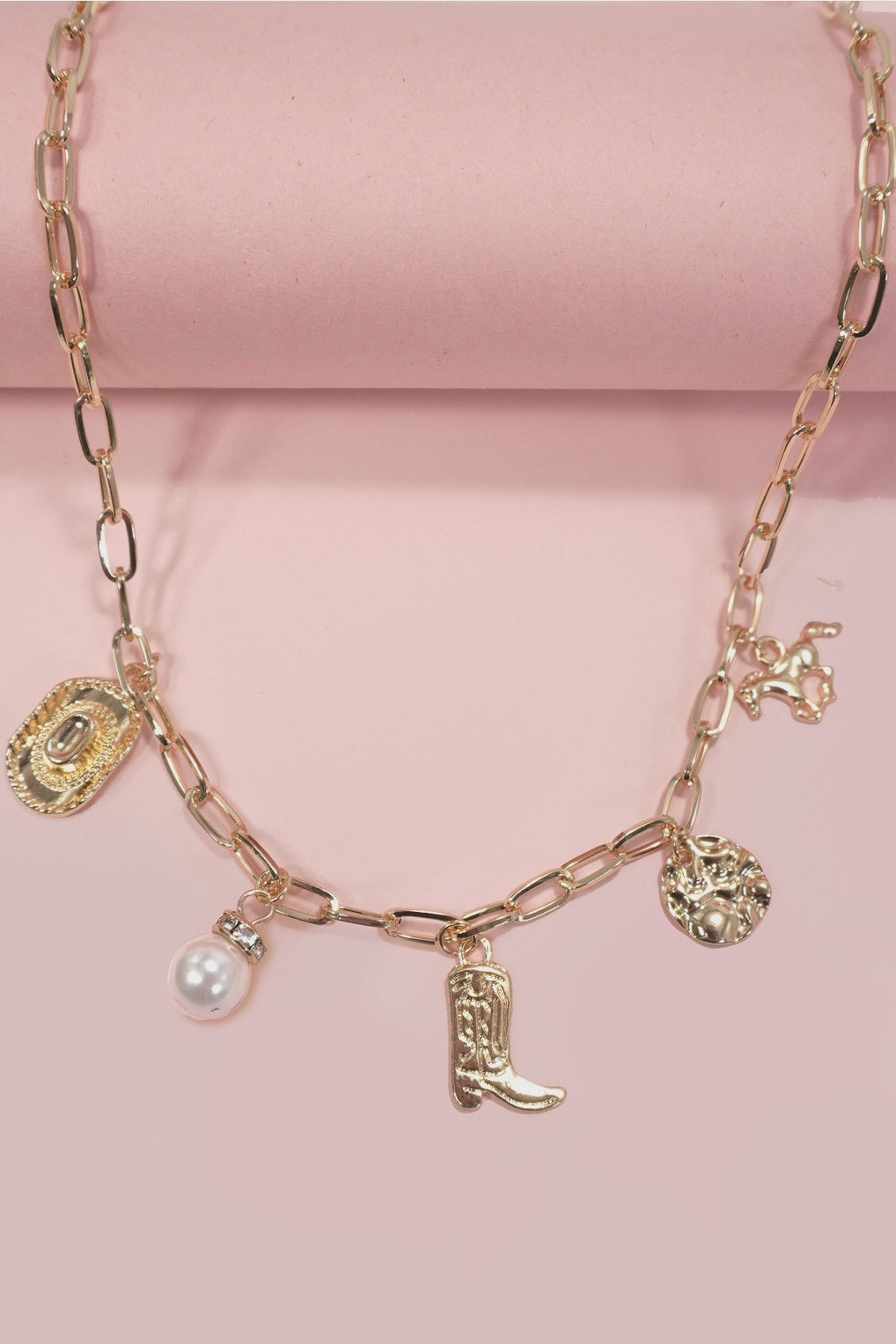 Gold Western Charm Necklace