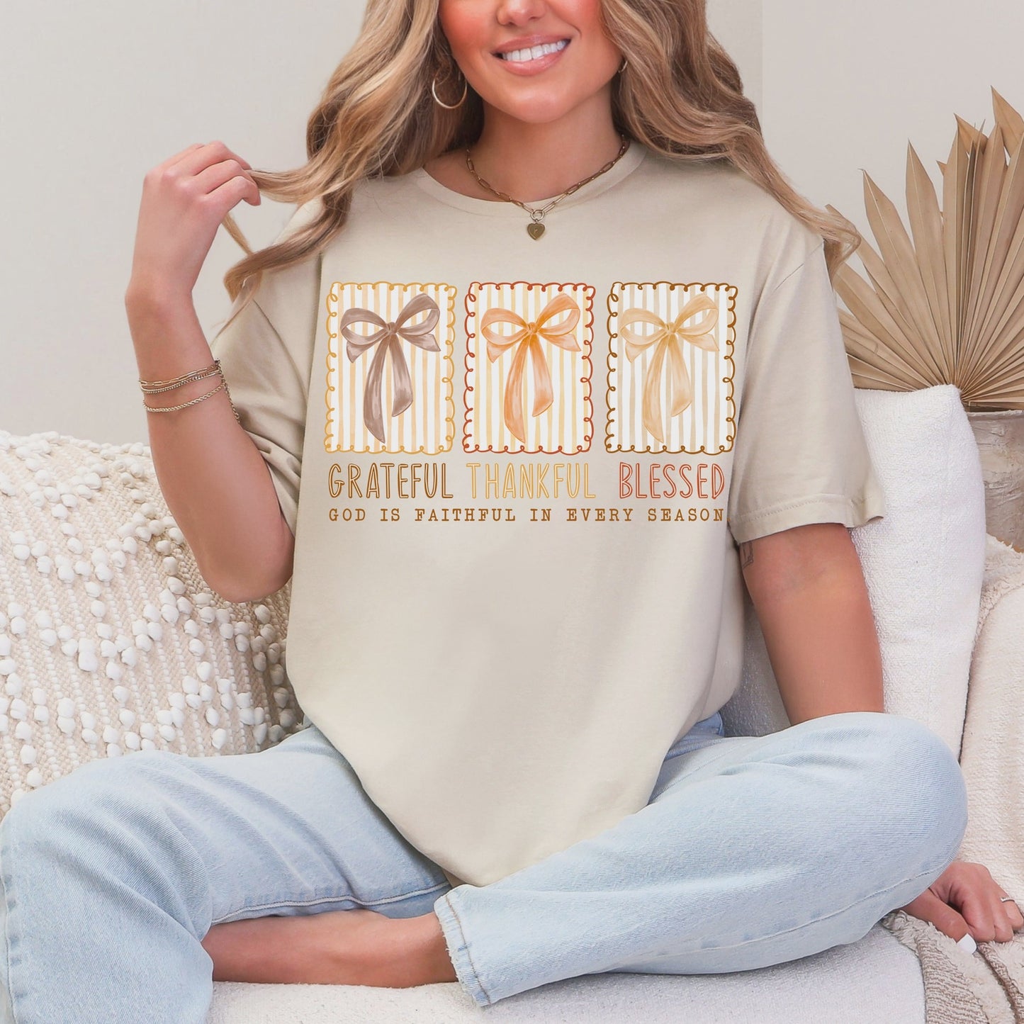 Grateful Thankful Blessed Graphic Tee