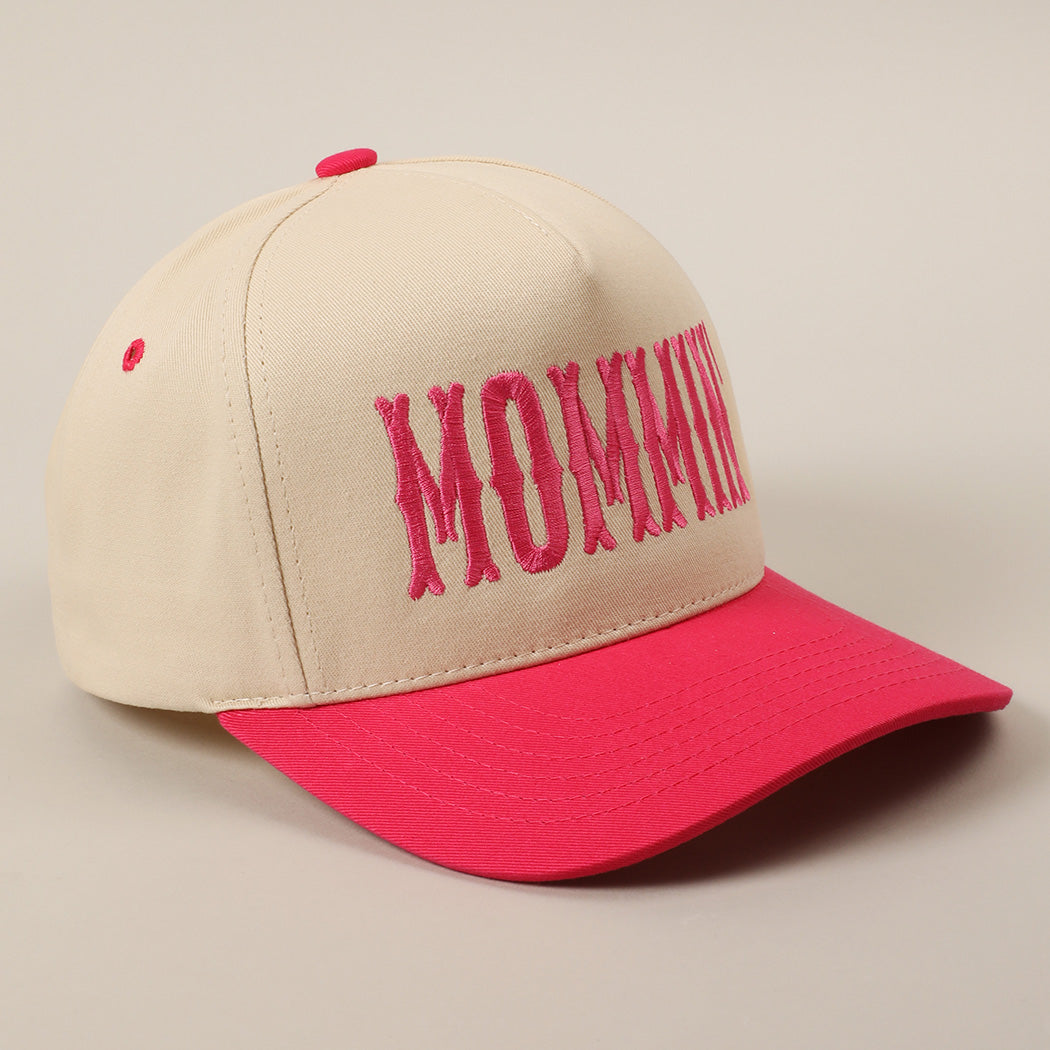 Mommin' Hot Pink Embroidered Trucker Hat