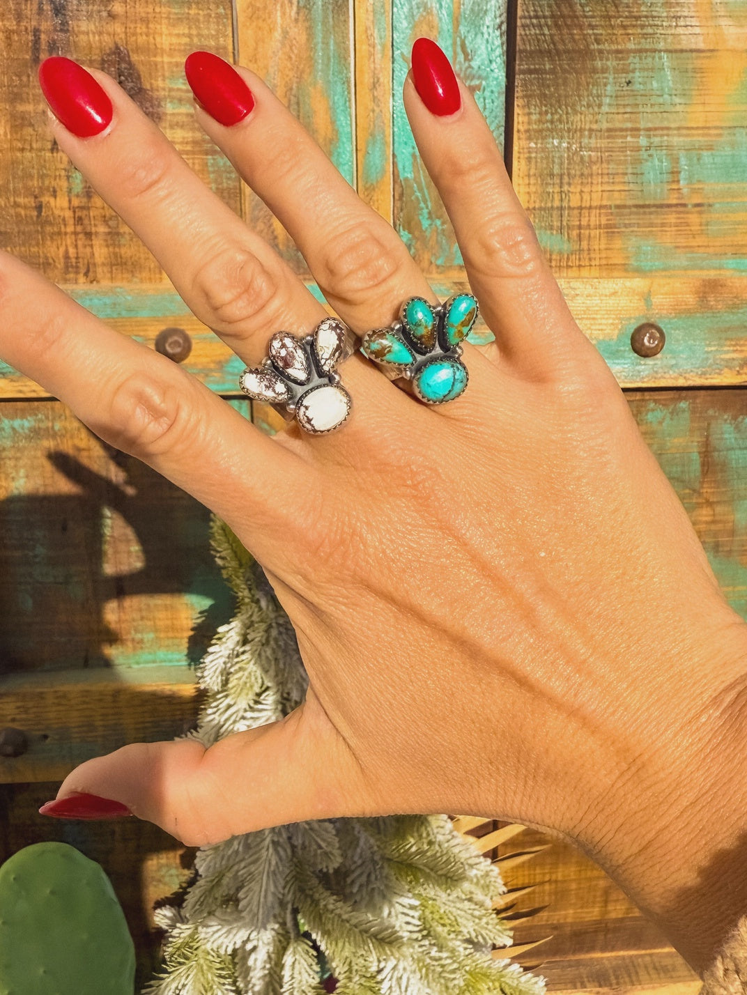 Sterling Silver White Horse Adjustable Ring