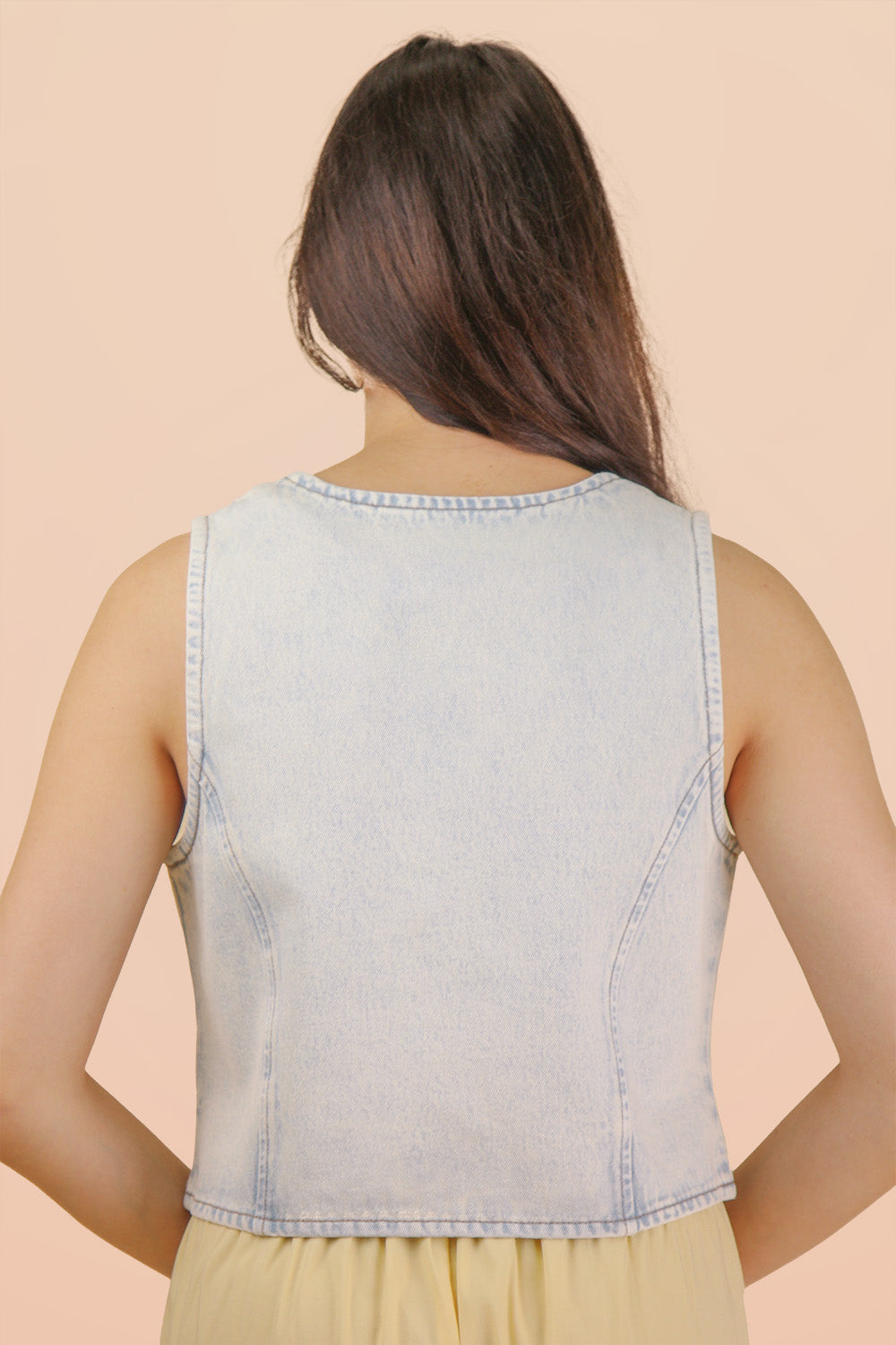 Damn Straight Light Wash Denim Vest