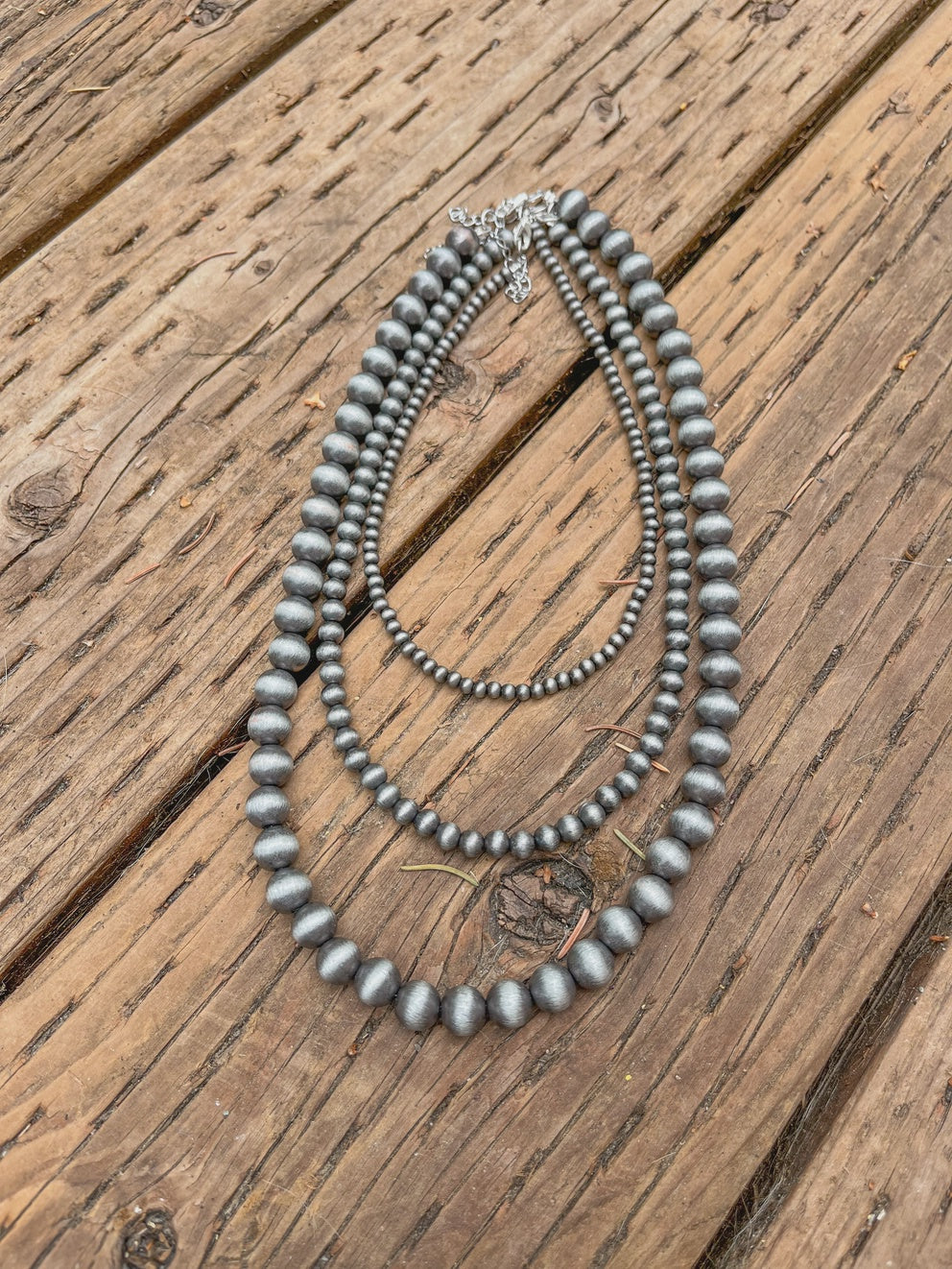 Silver Beaded Necklace