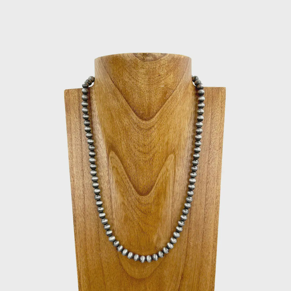 Single Strand Silver Beaded Necklace