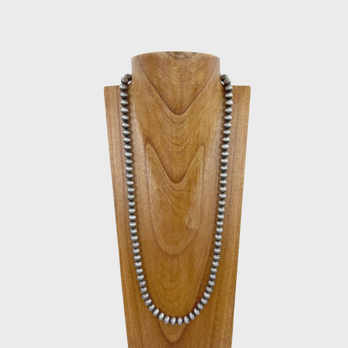 Silver Single Strand Beaded Necklace