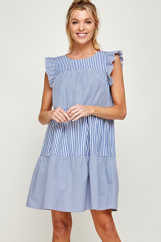 Sunshine State Of Mind Navy Striped Dress