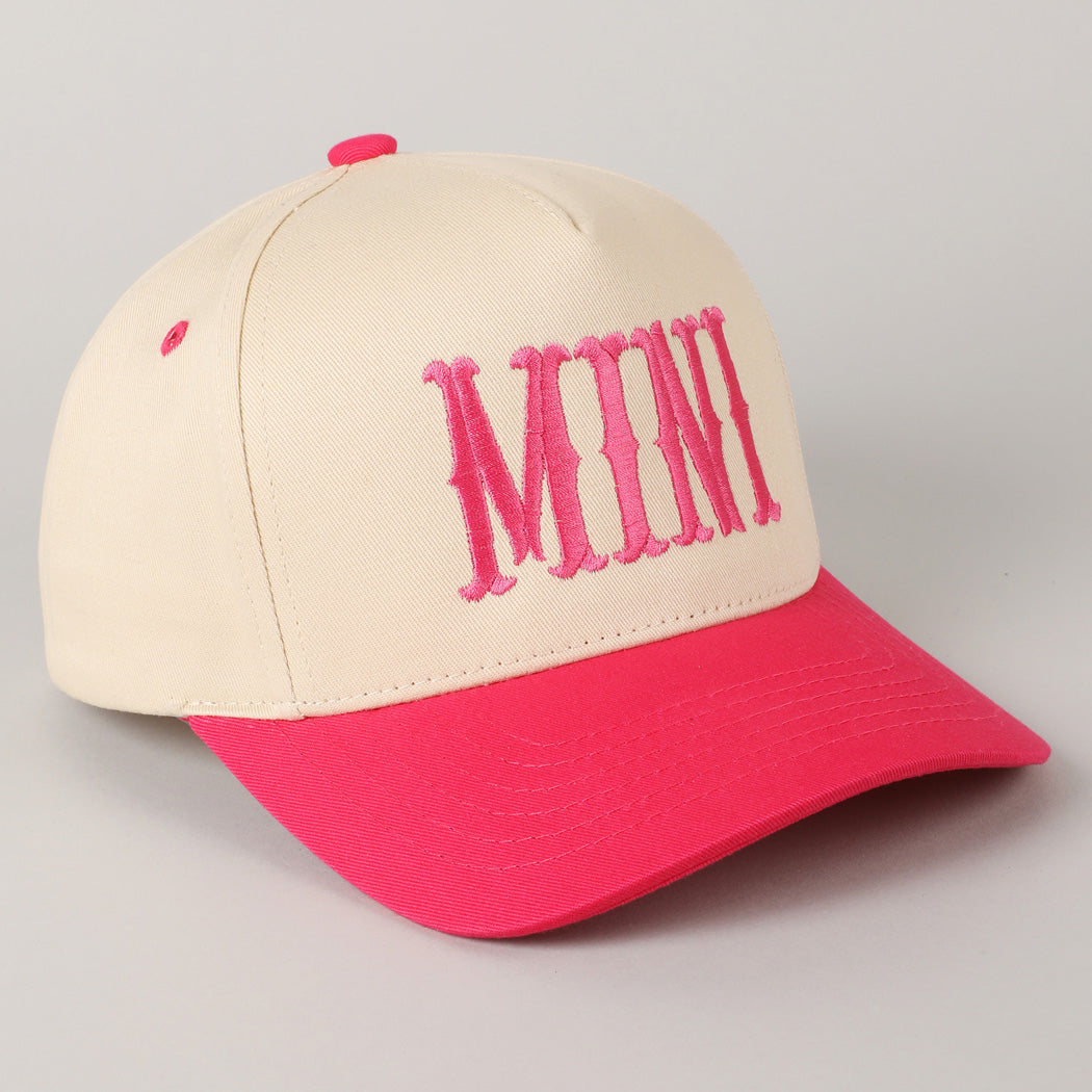 Mini Hot Pink Embroidered Trucker Hat