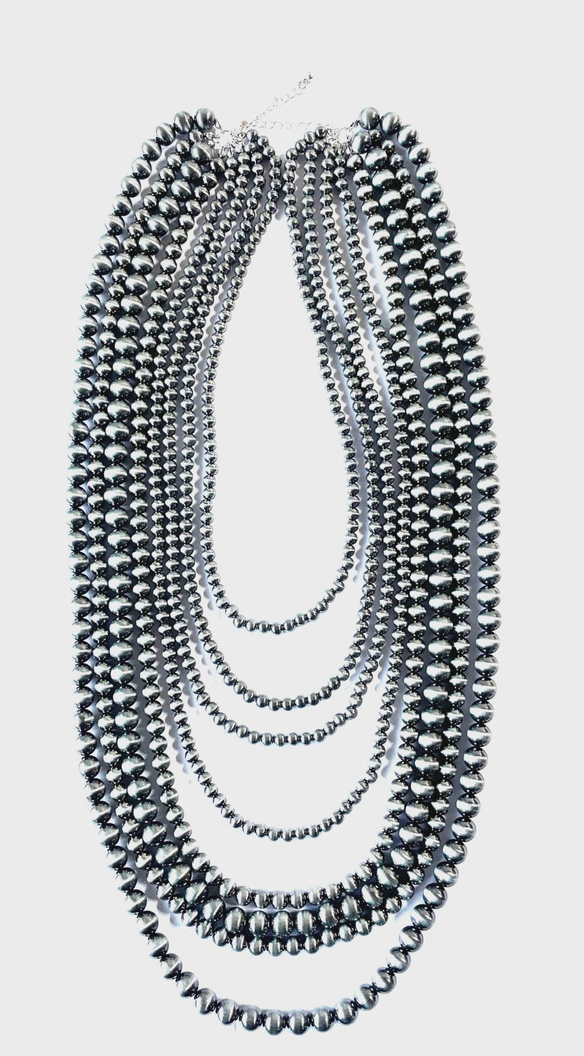 Western 8 Layered Navajo Pearl Necklace