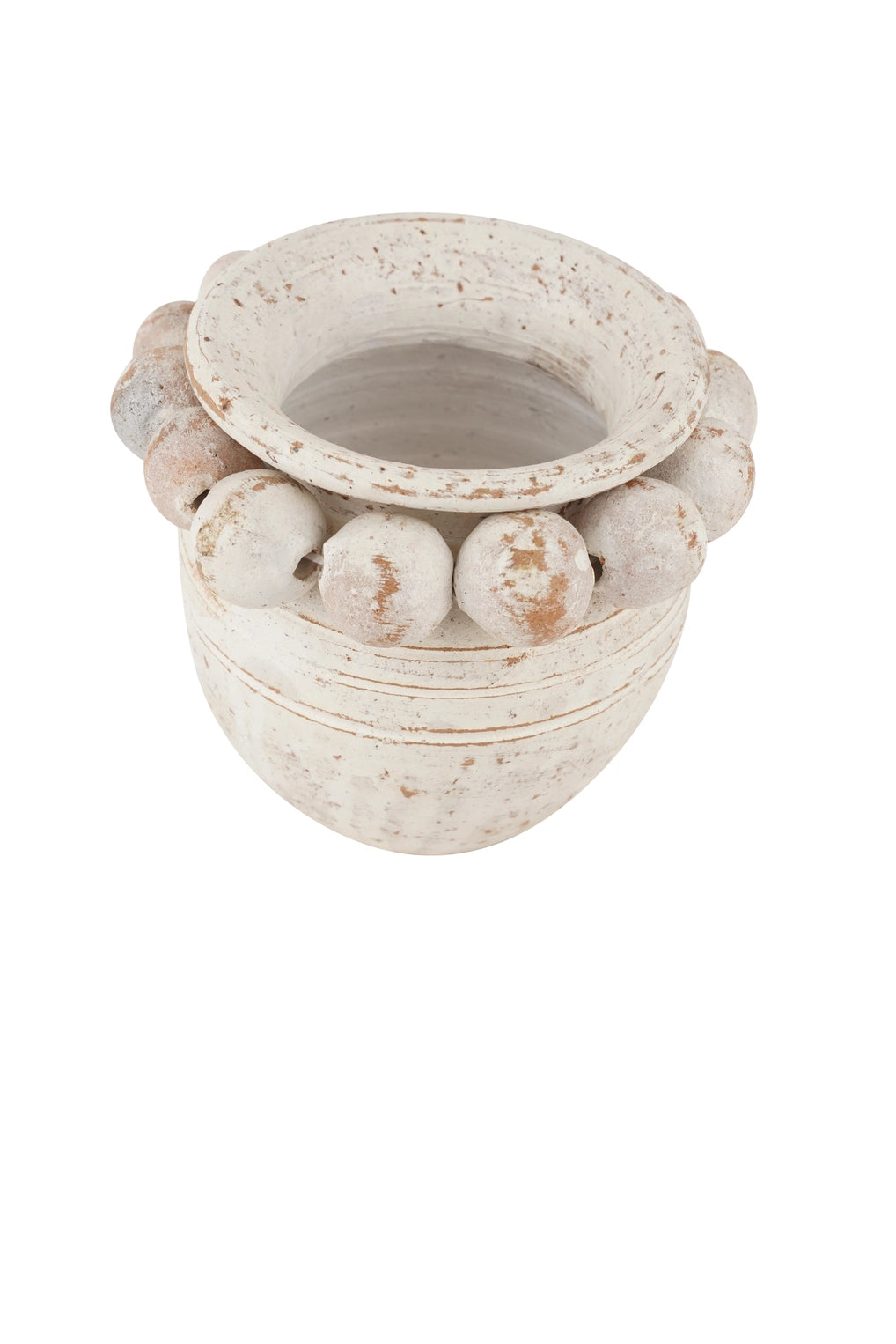 Clay Beaded Vase