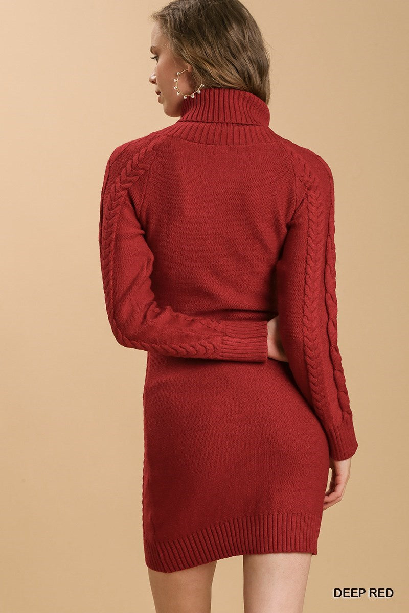 50% Off - Really Did Try Red Sweater Dress
