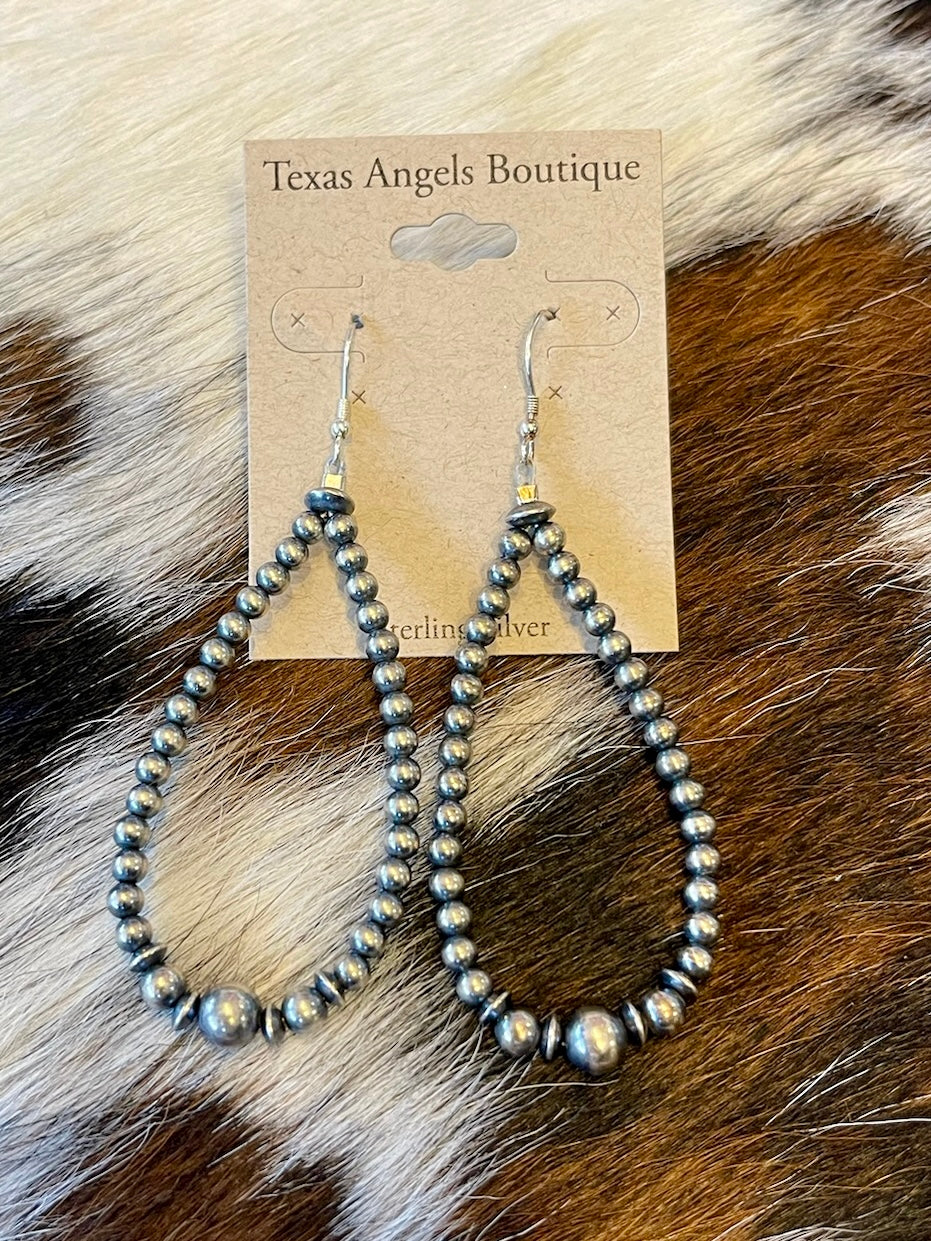 Sterling Silver Navajo Pearl Earrings