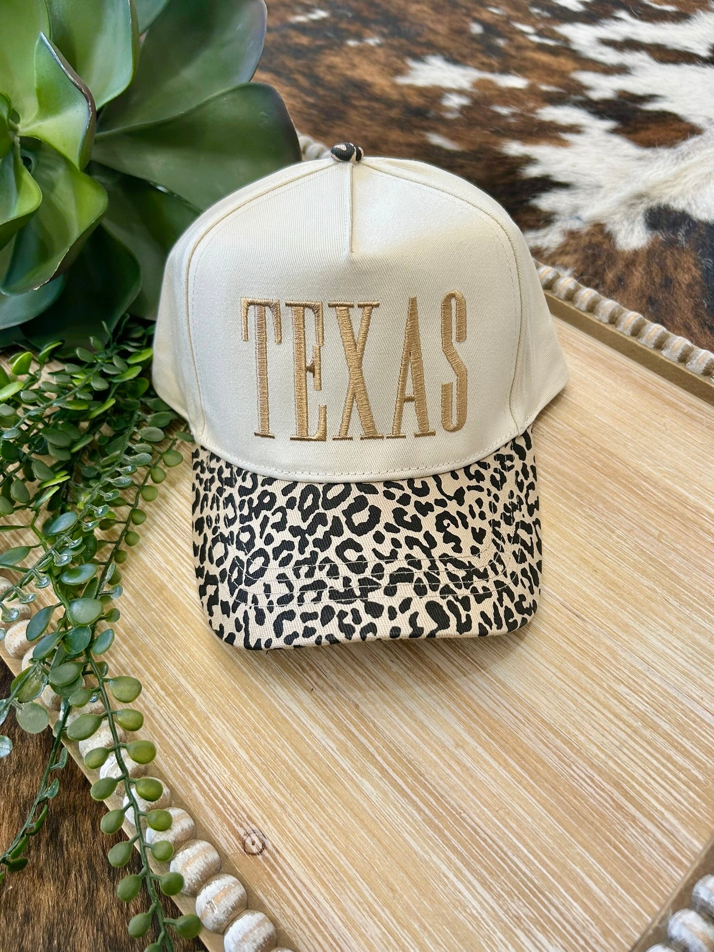 RESTOCK Texas Beige Embroidered Trucker Hat