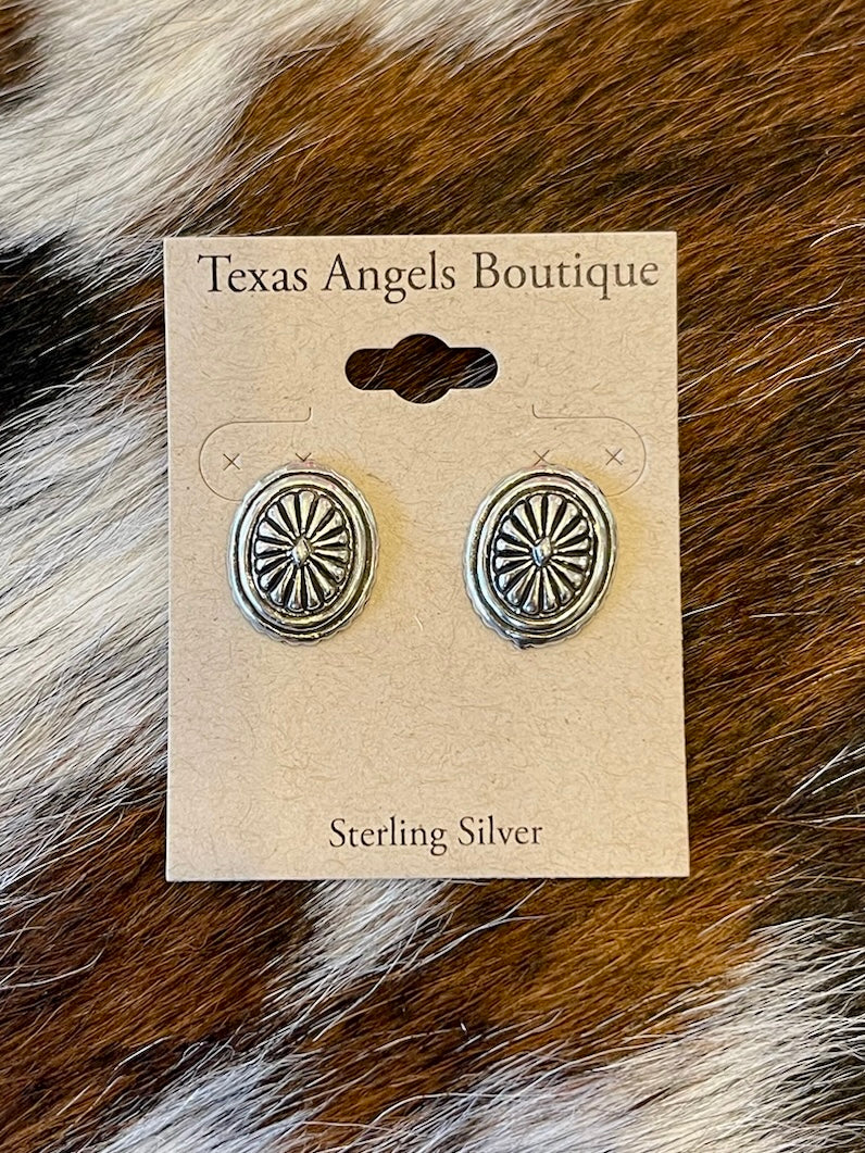 Sterling Silver Concho Studs