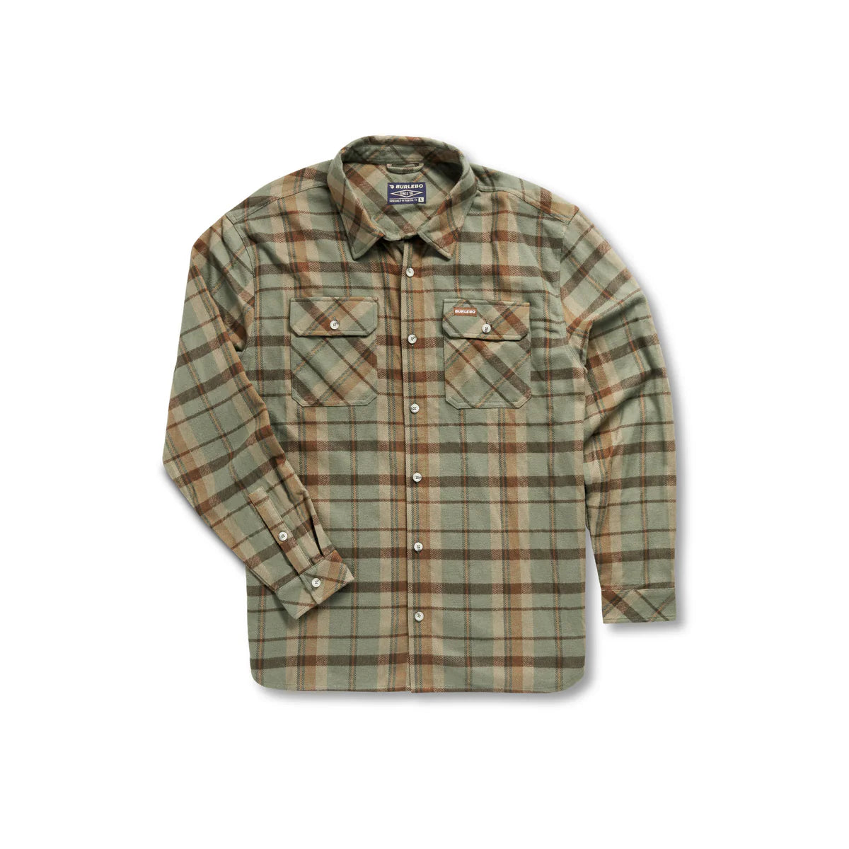 Burlebo Olive Flannel Shirt