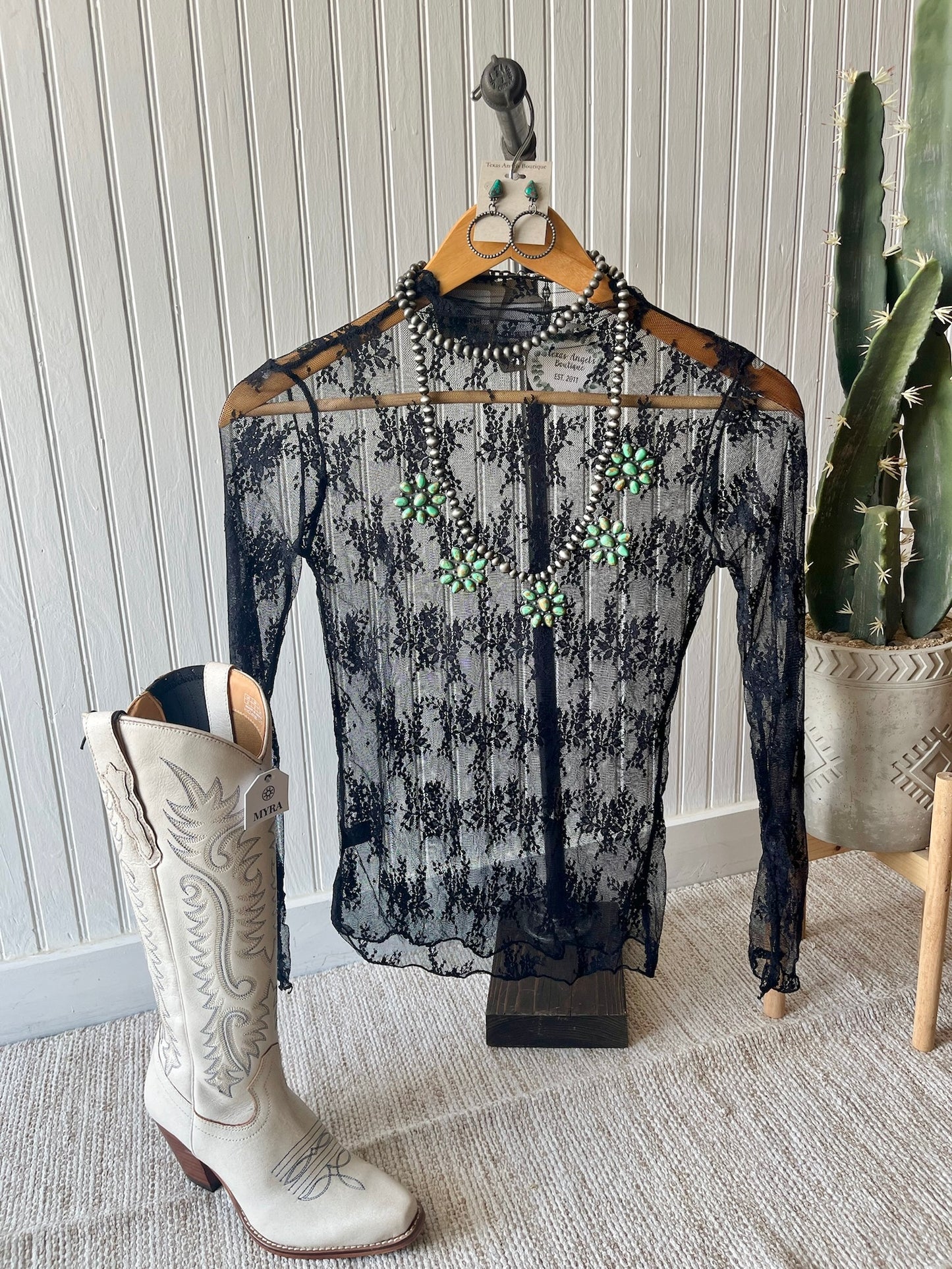 Black Lace Top