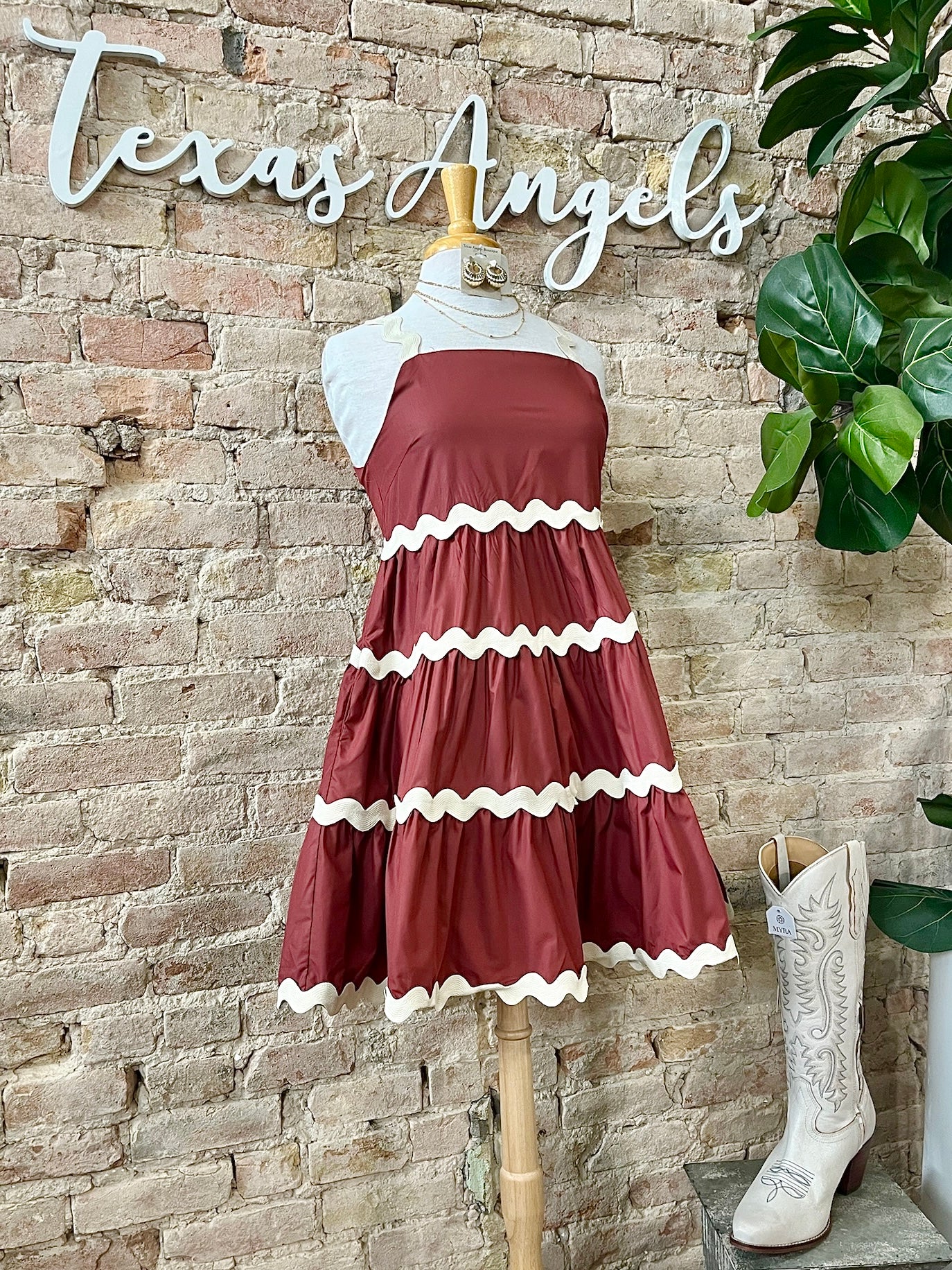 All Dolled Up Rust Dress