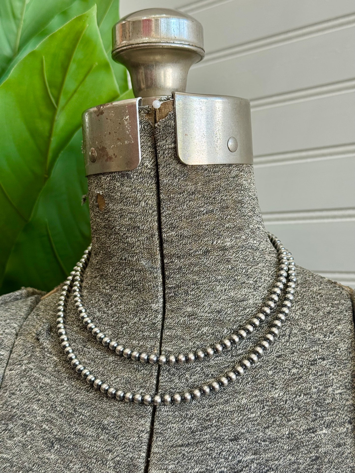 5MM Sterling Silver Navajo Pearl Necklace