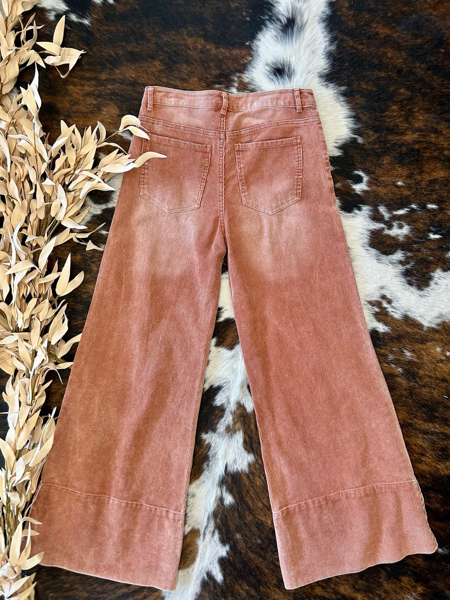 See You Around Rust Corduroy Pants