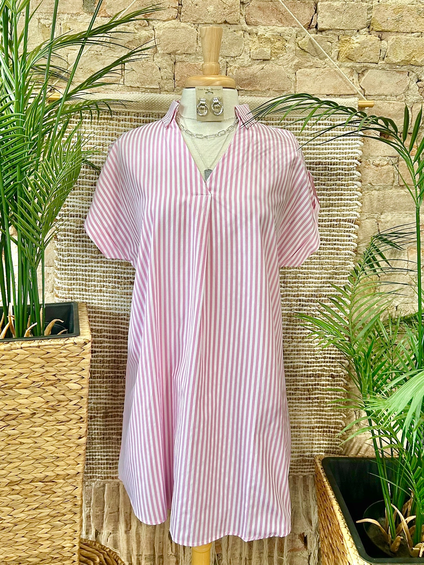 Sunkissed Pink Striped Dress