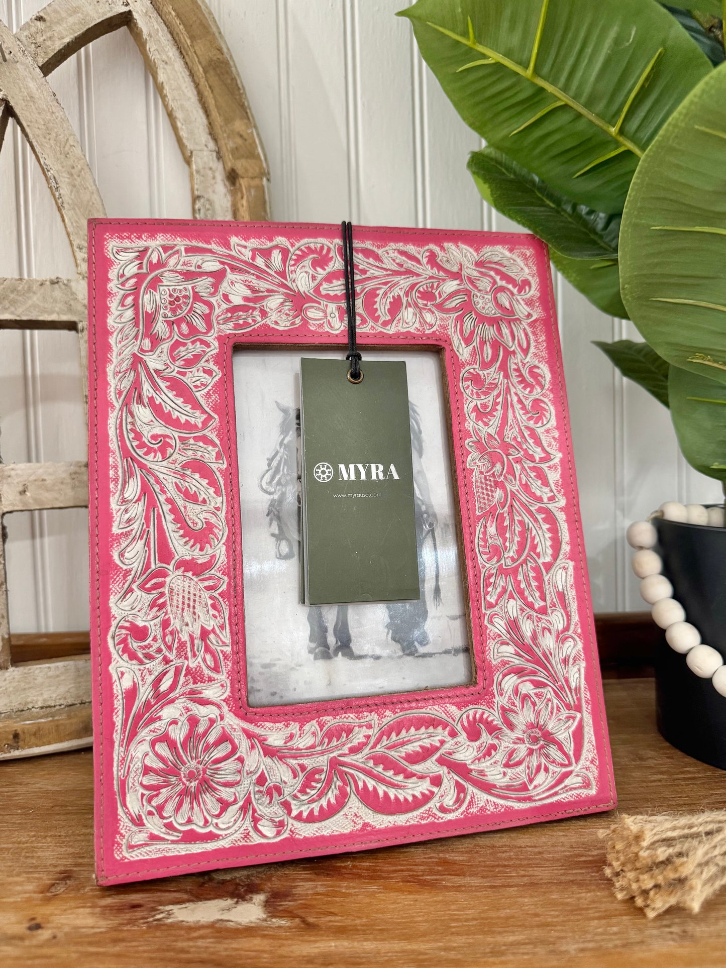 MYRA Tooled Leather Picture Frame