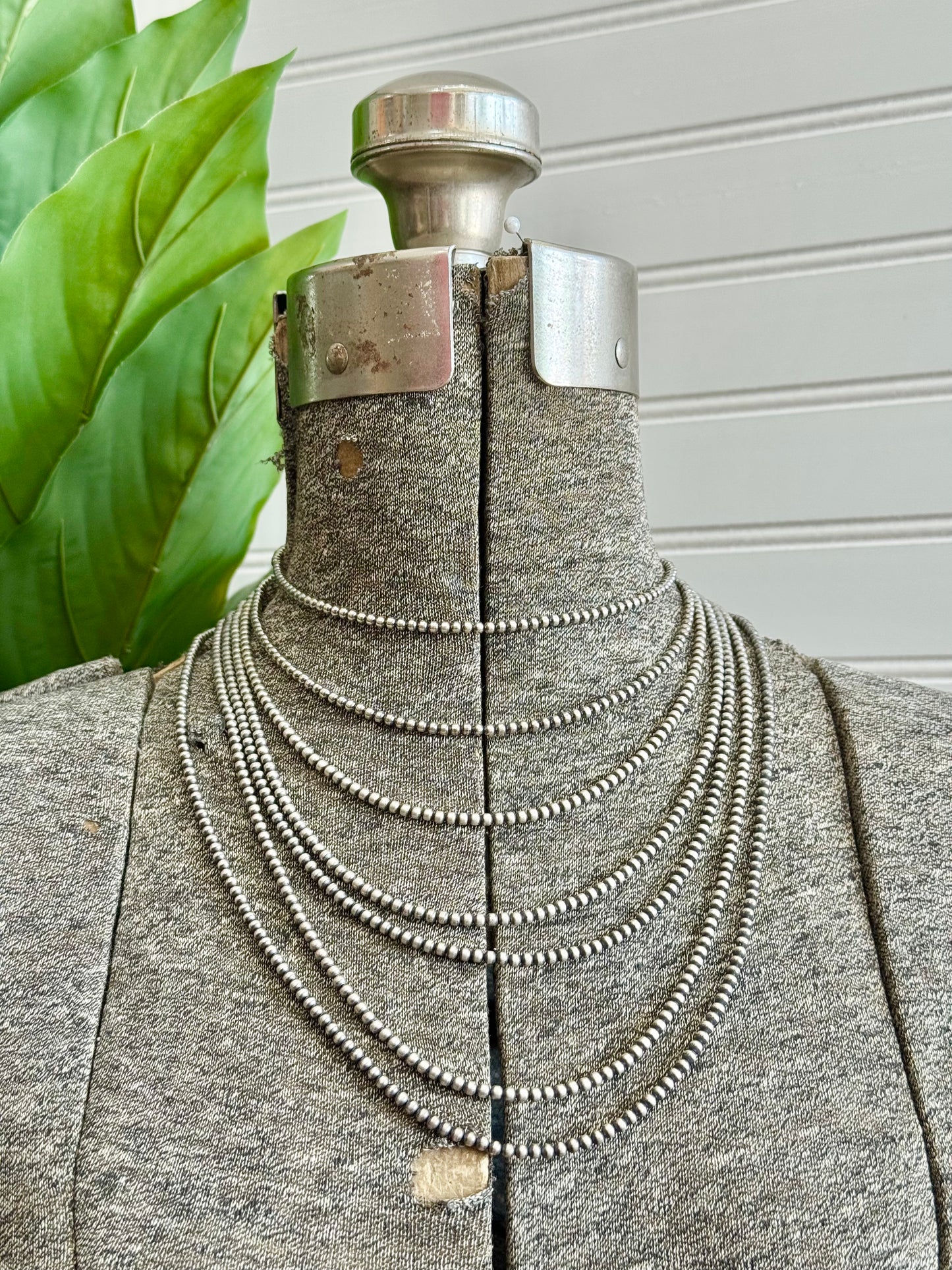 3MM Sterling Silver Navajo Pearl Necklace