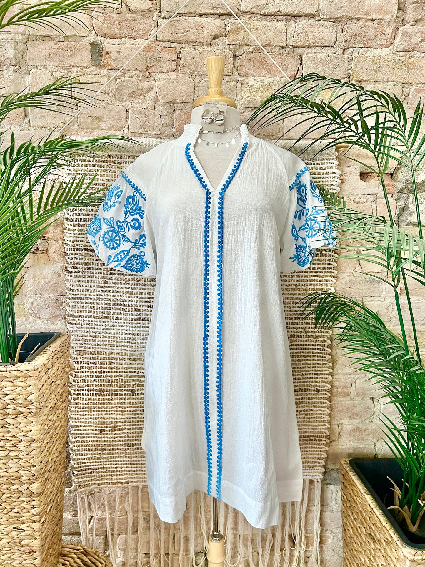 Well Wishes White Embroidered Dress