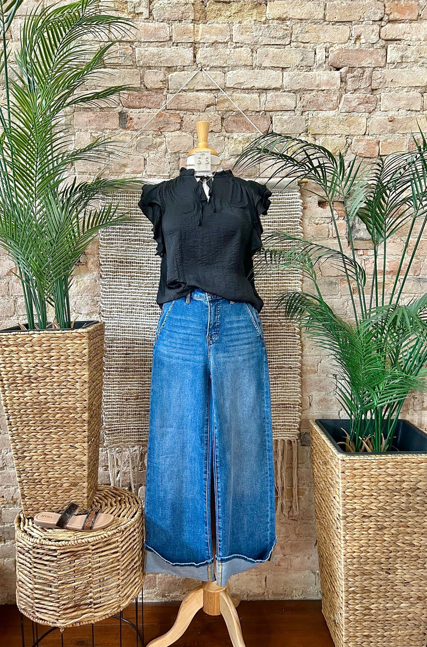The Best Is Yet To Come Black Satin Blouse