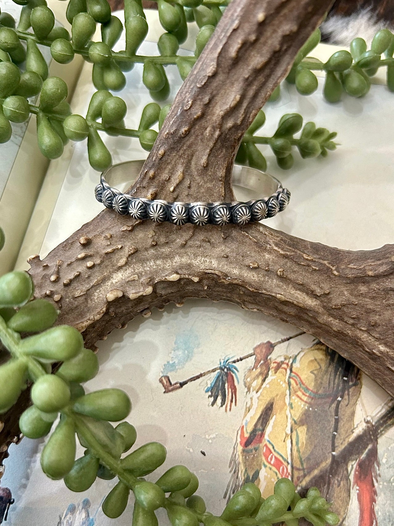 Navajo Handmade Sterling Silver Stacker Cuff