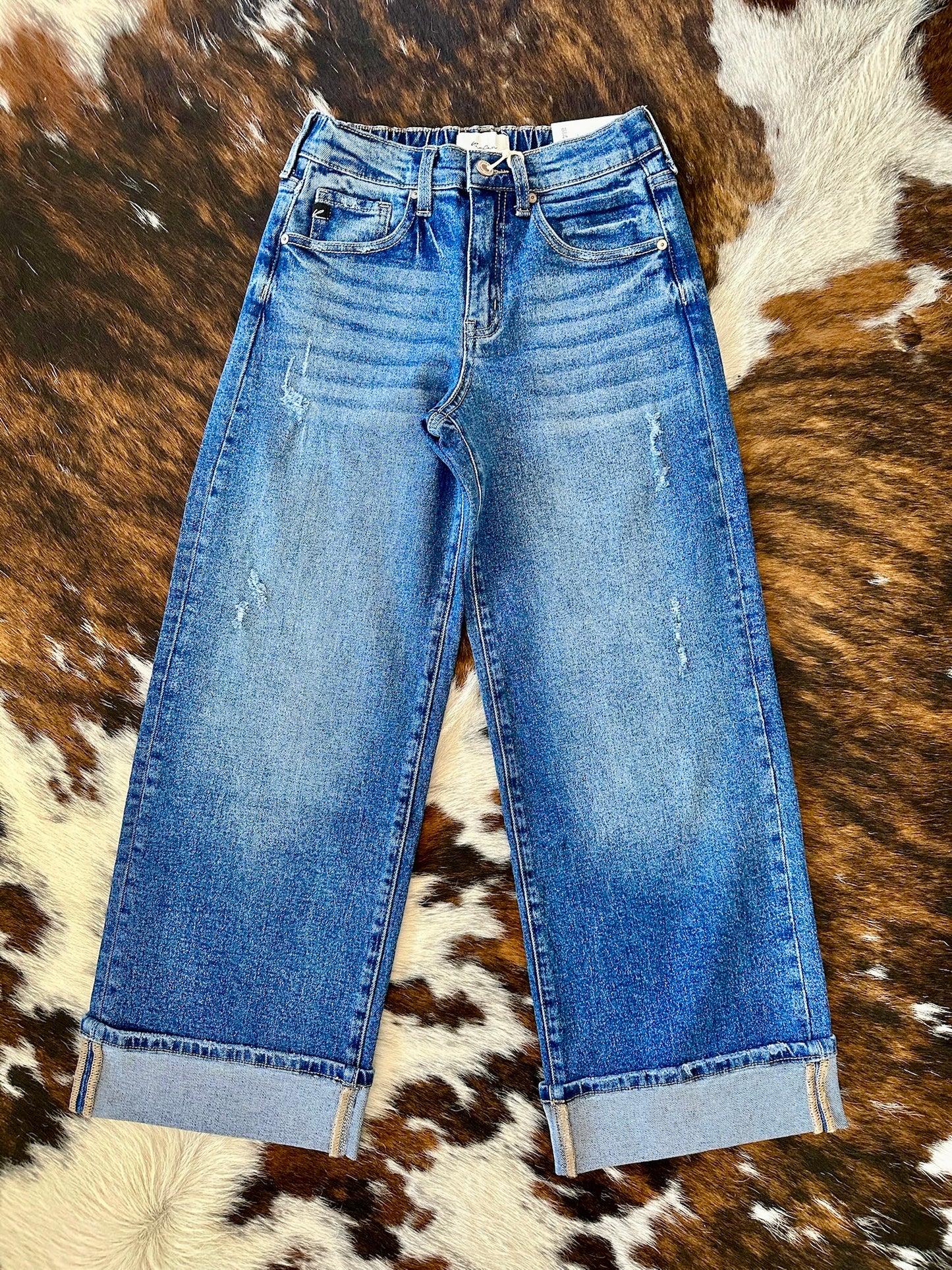 40% Off - Don't You Dare Dark Wide Leg KanCan Jeans