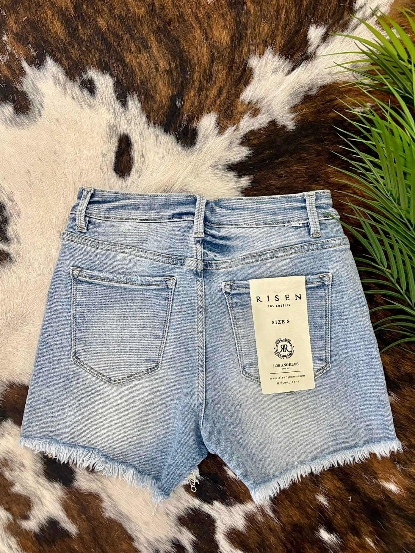 Sunshine Light Denim Risen Shorts
