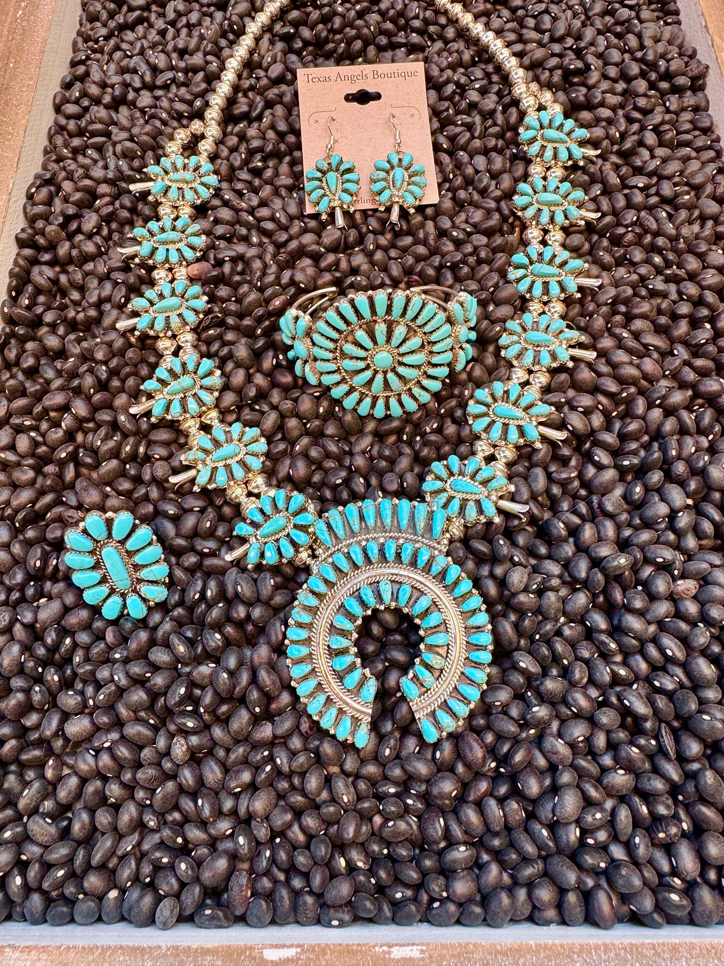 Sterling Silver Kingman Turquoise Cluster Ring