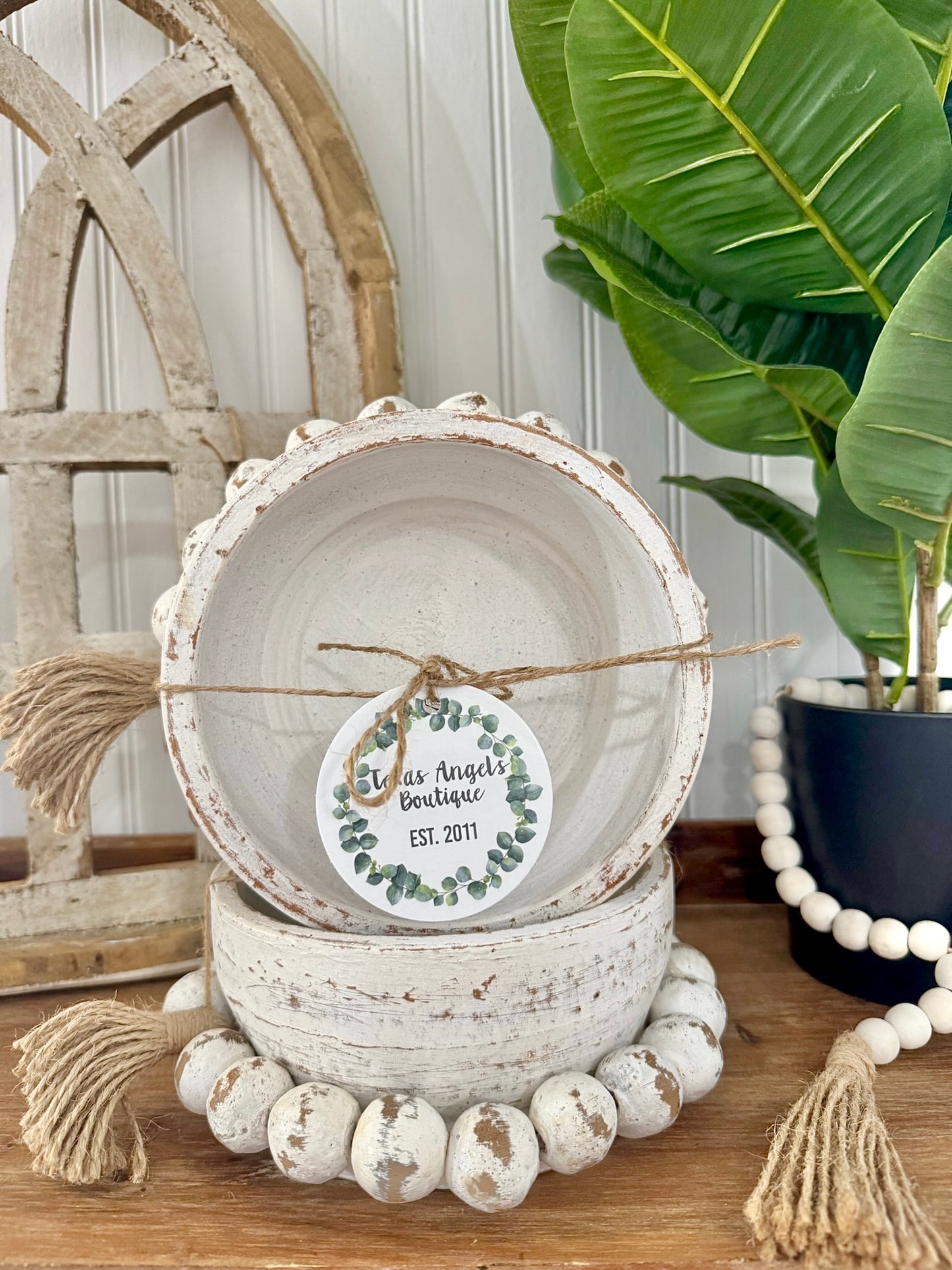 Circle Tassel Beaded Bowl
