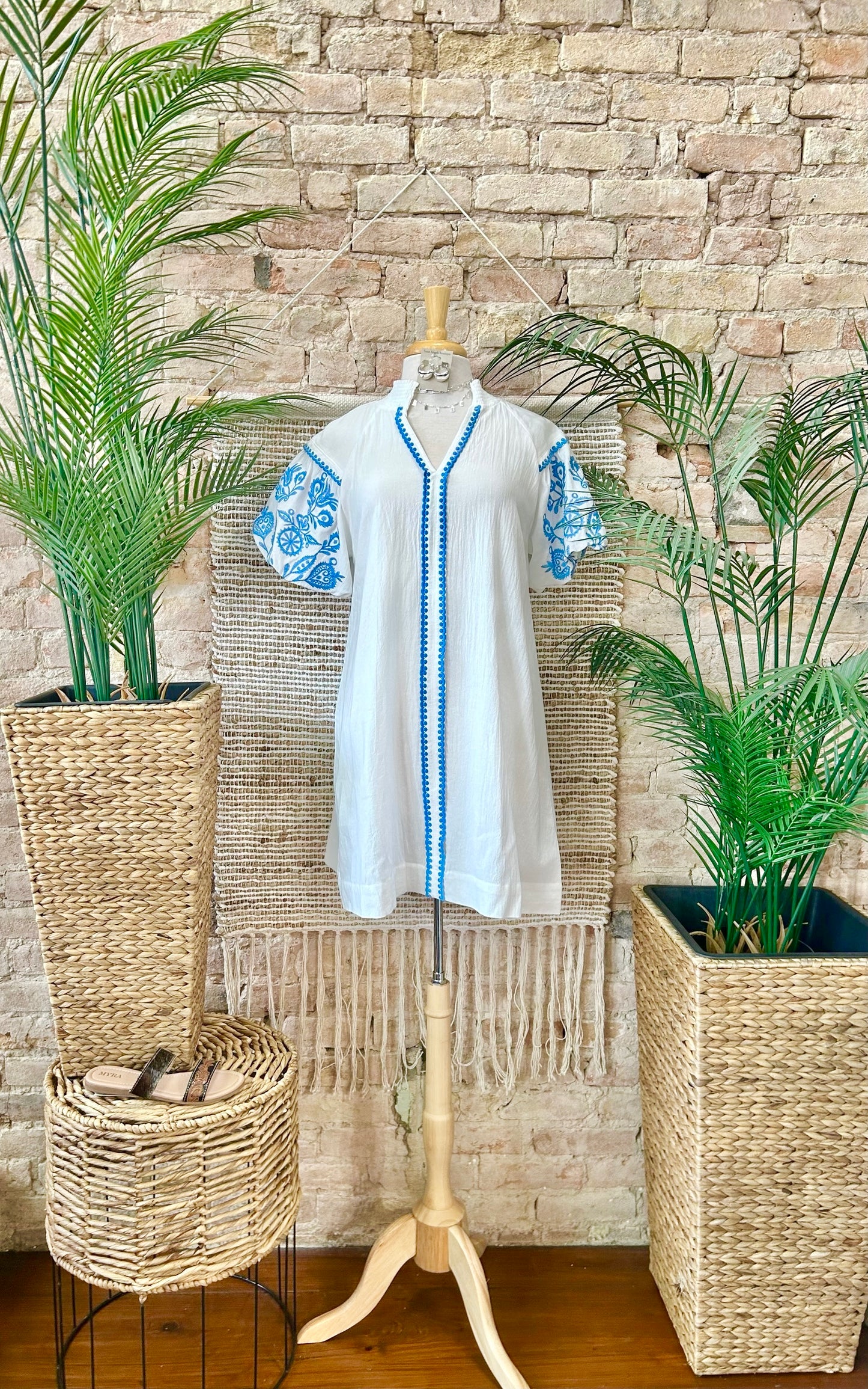 Well Wishes White Embroidered Dress