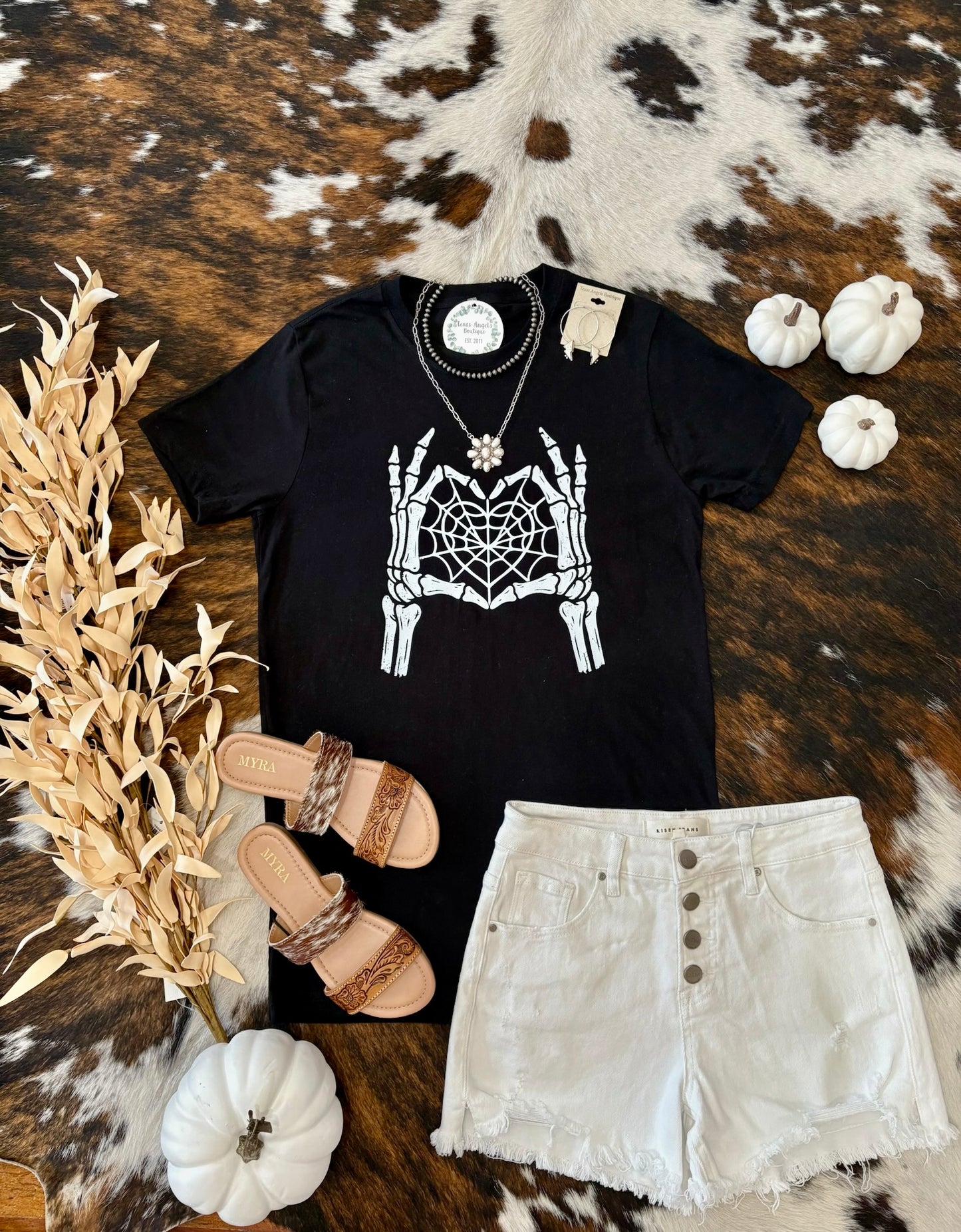 I Heart Halloween Black Graphic Tee
