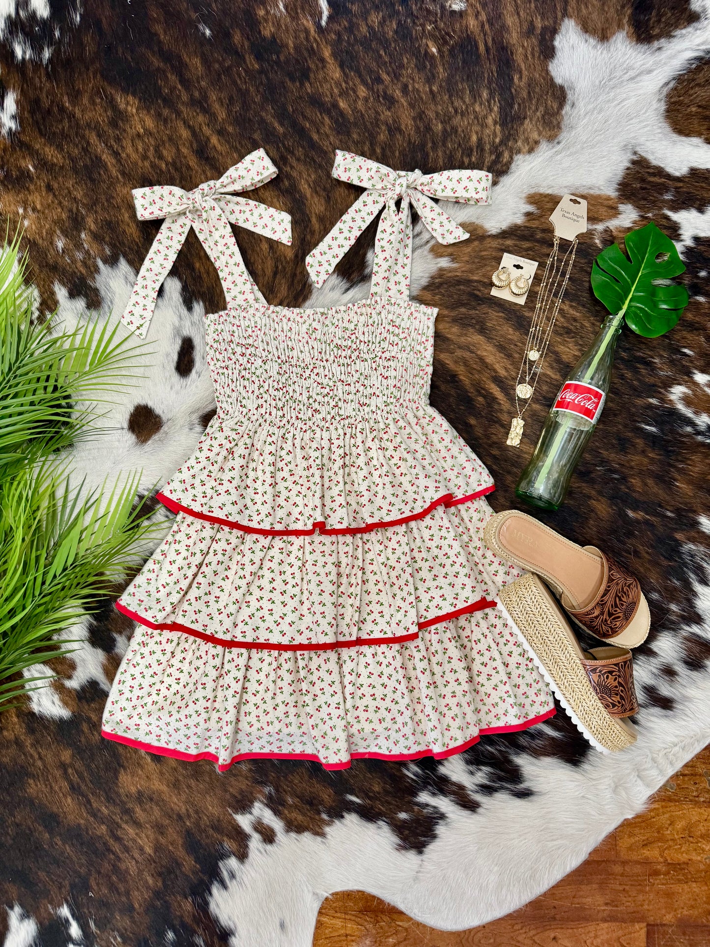 40% Off - The Cherry On Top Ruffle Dress