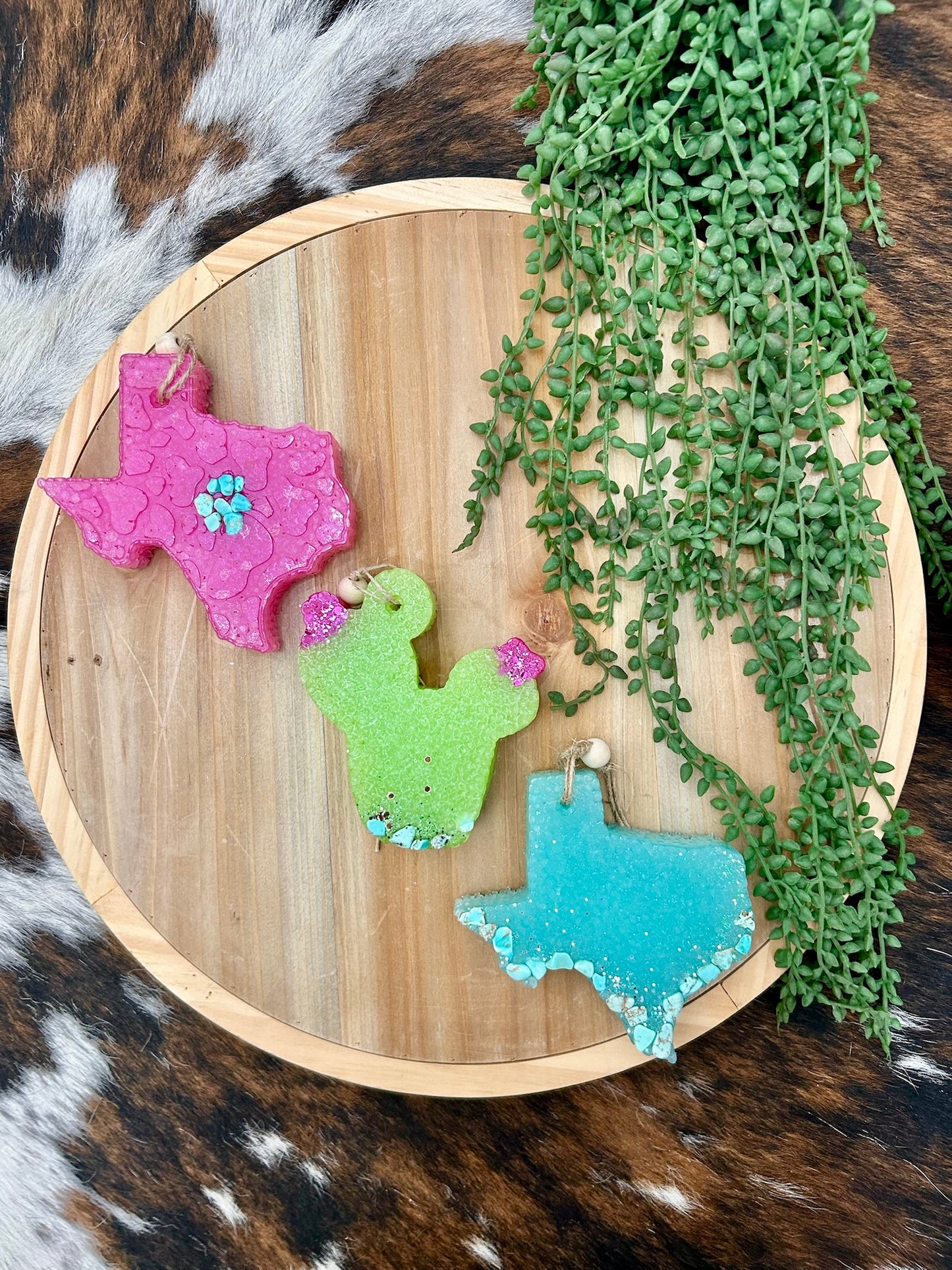 Leather Texas Blu Car Freshies