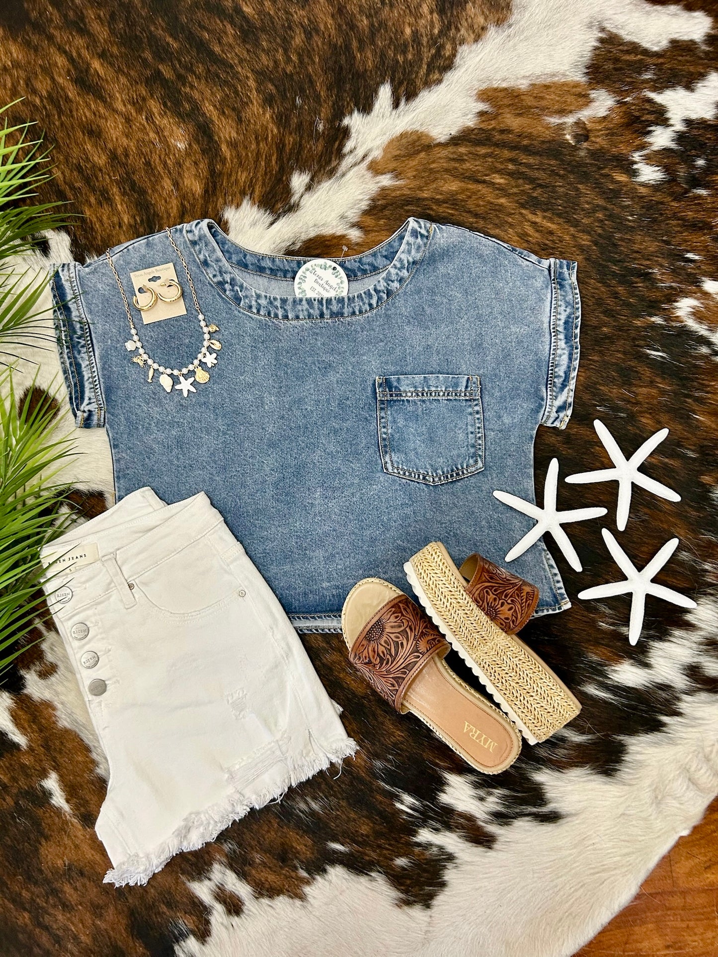 Champagne & Chambray Blouse