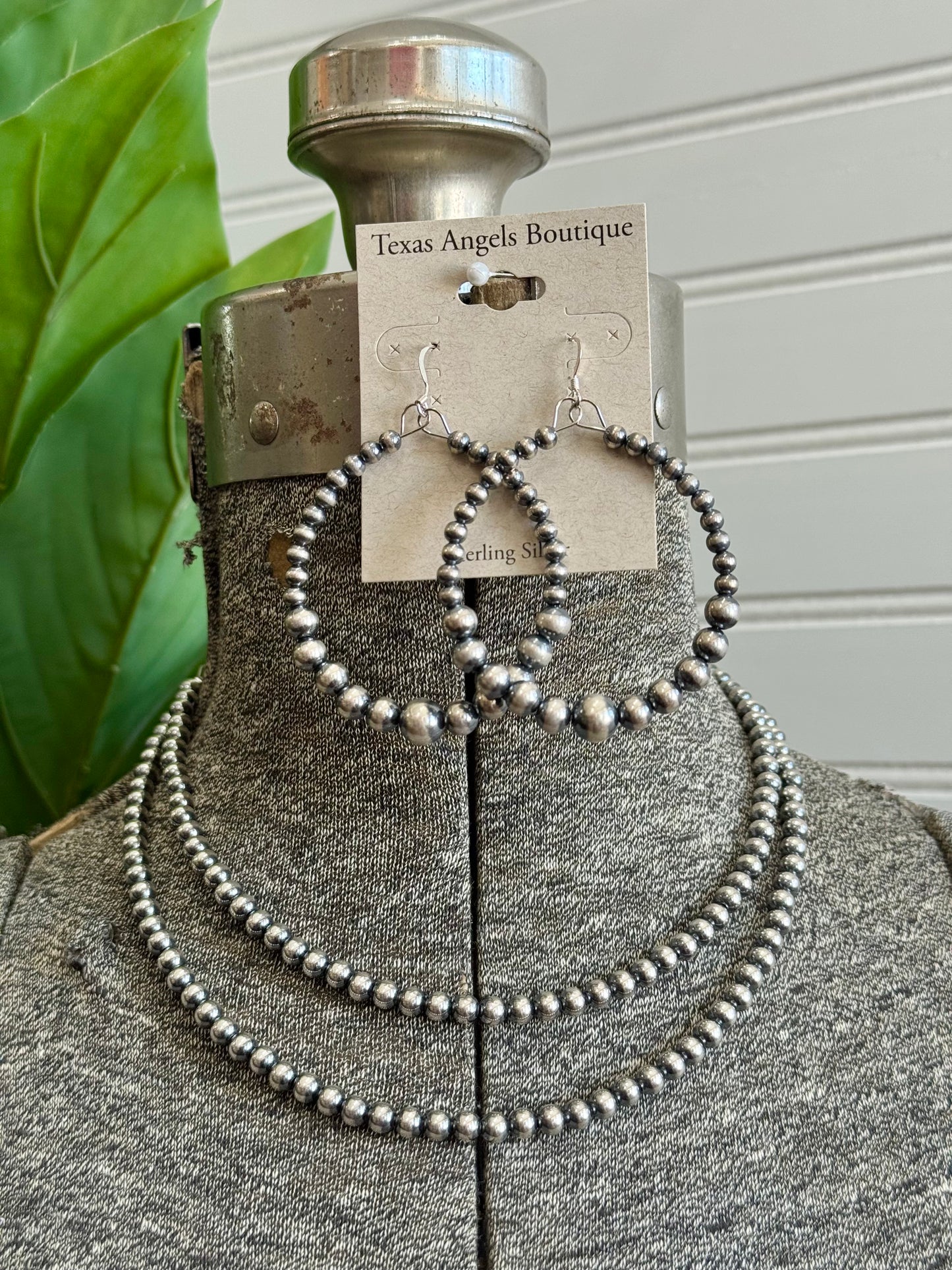 5MM Sterling Silver Navajo Pearl Necklace