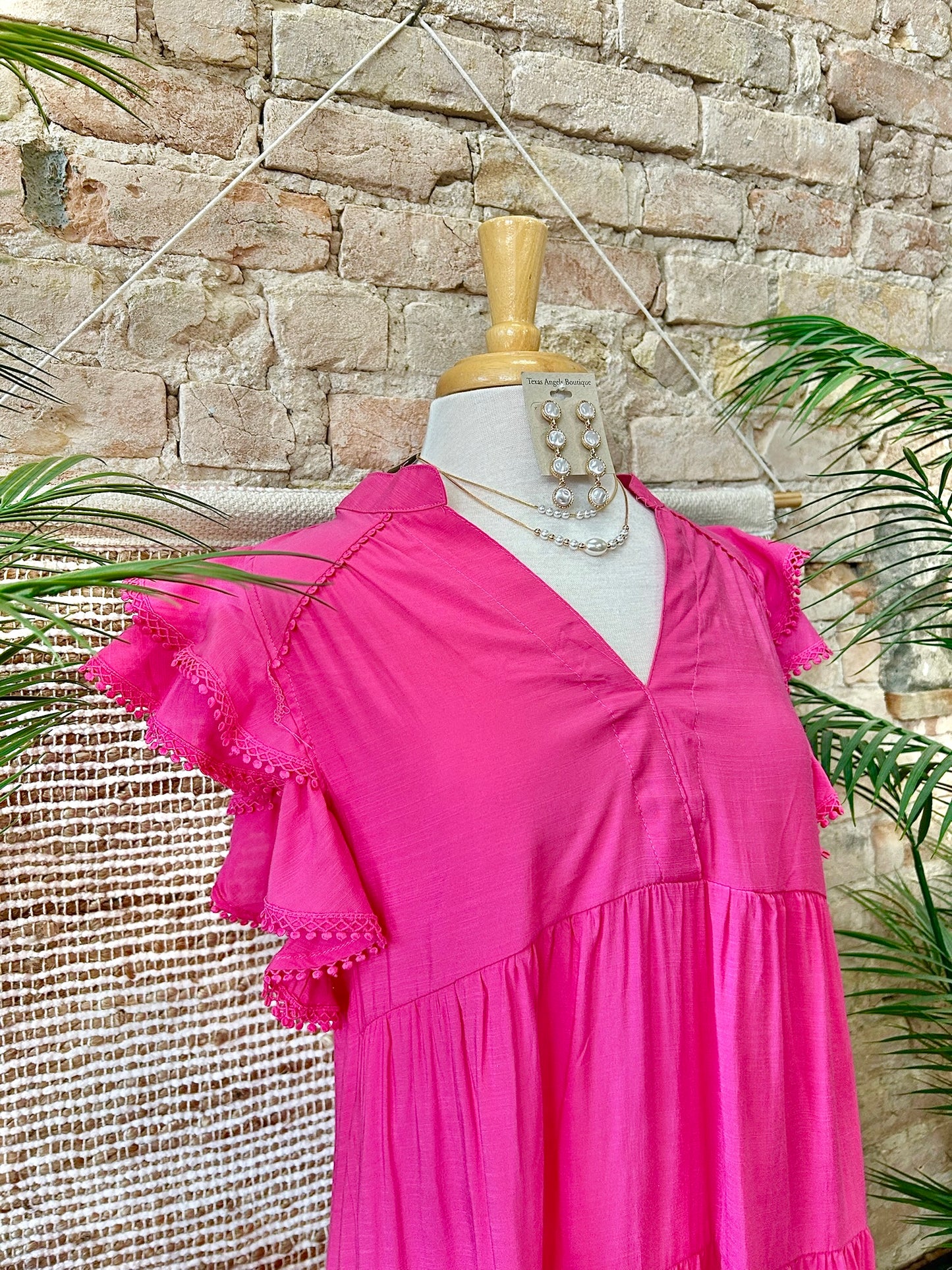 She's A Dreamer Hot Pink Mid Maxi Dress