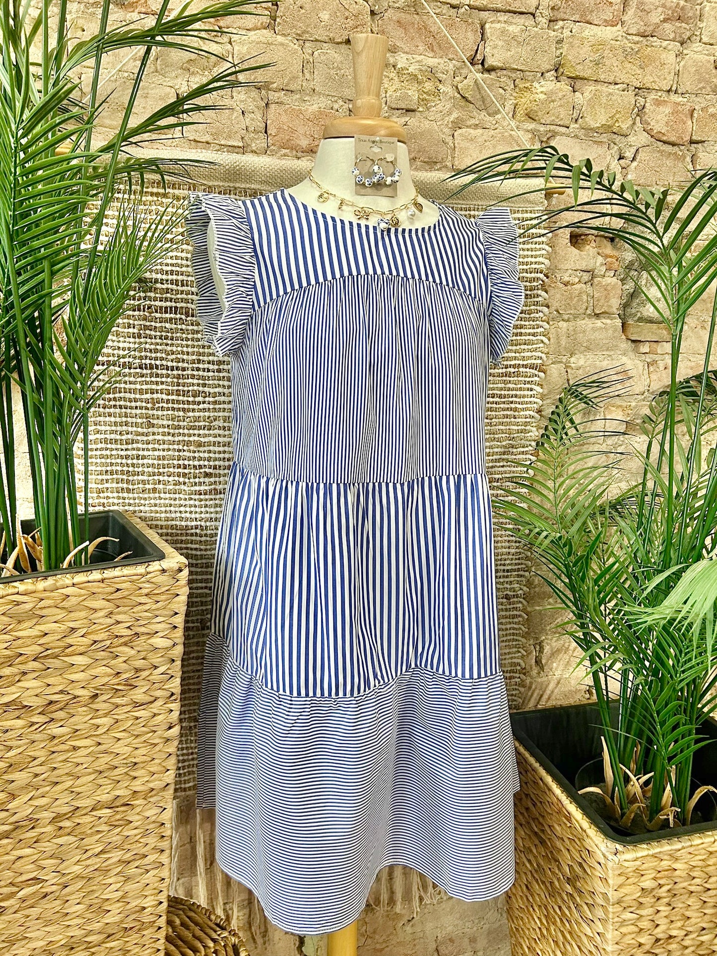Sunshine State Of Mind Navy Striped Dress