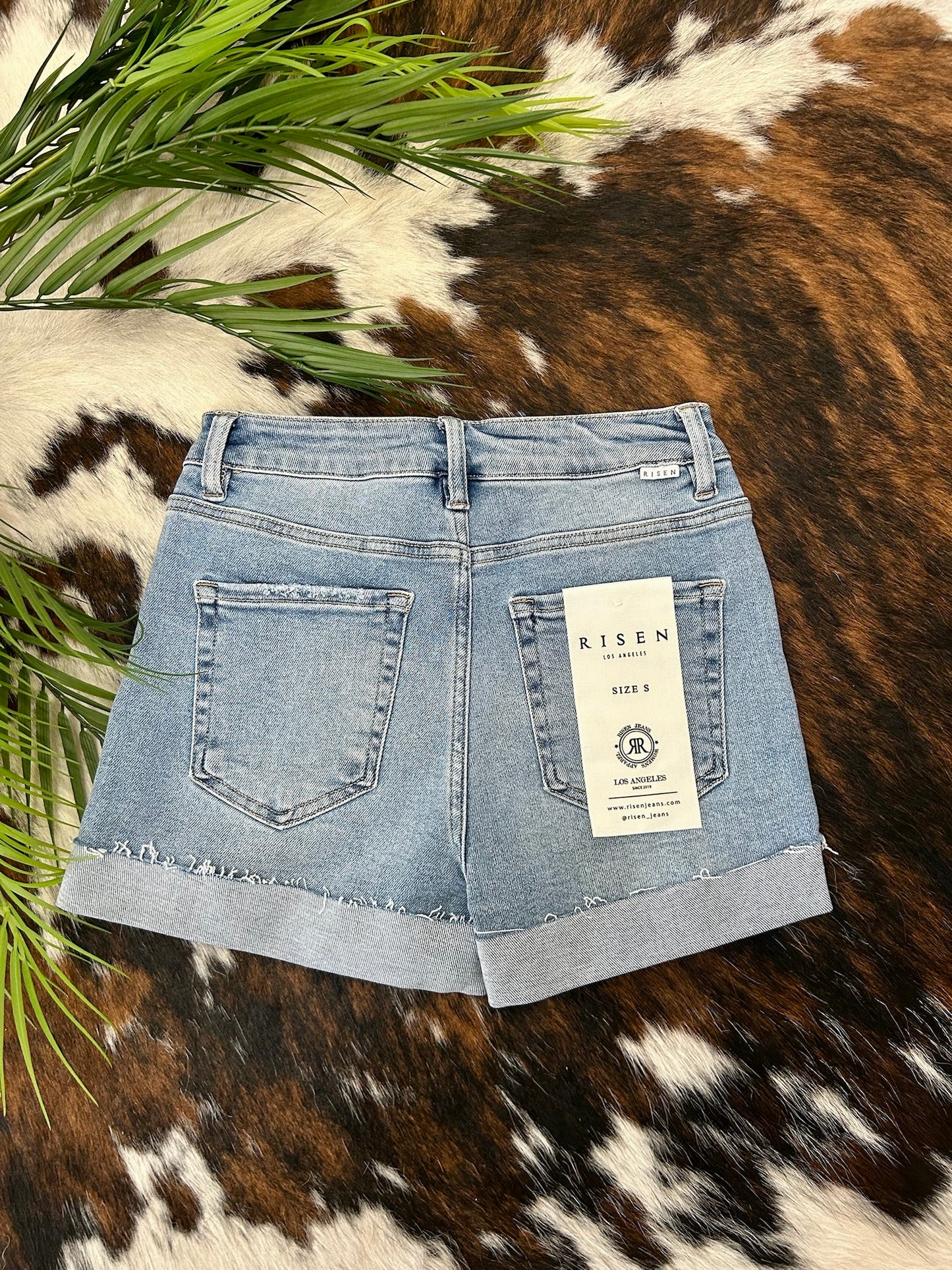 Ocean Breeze Light Wash Risen Shorts