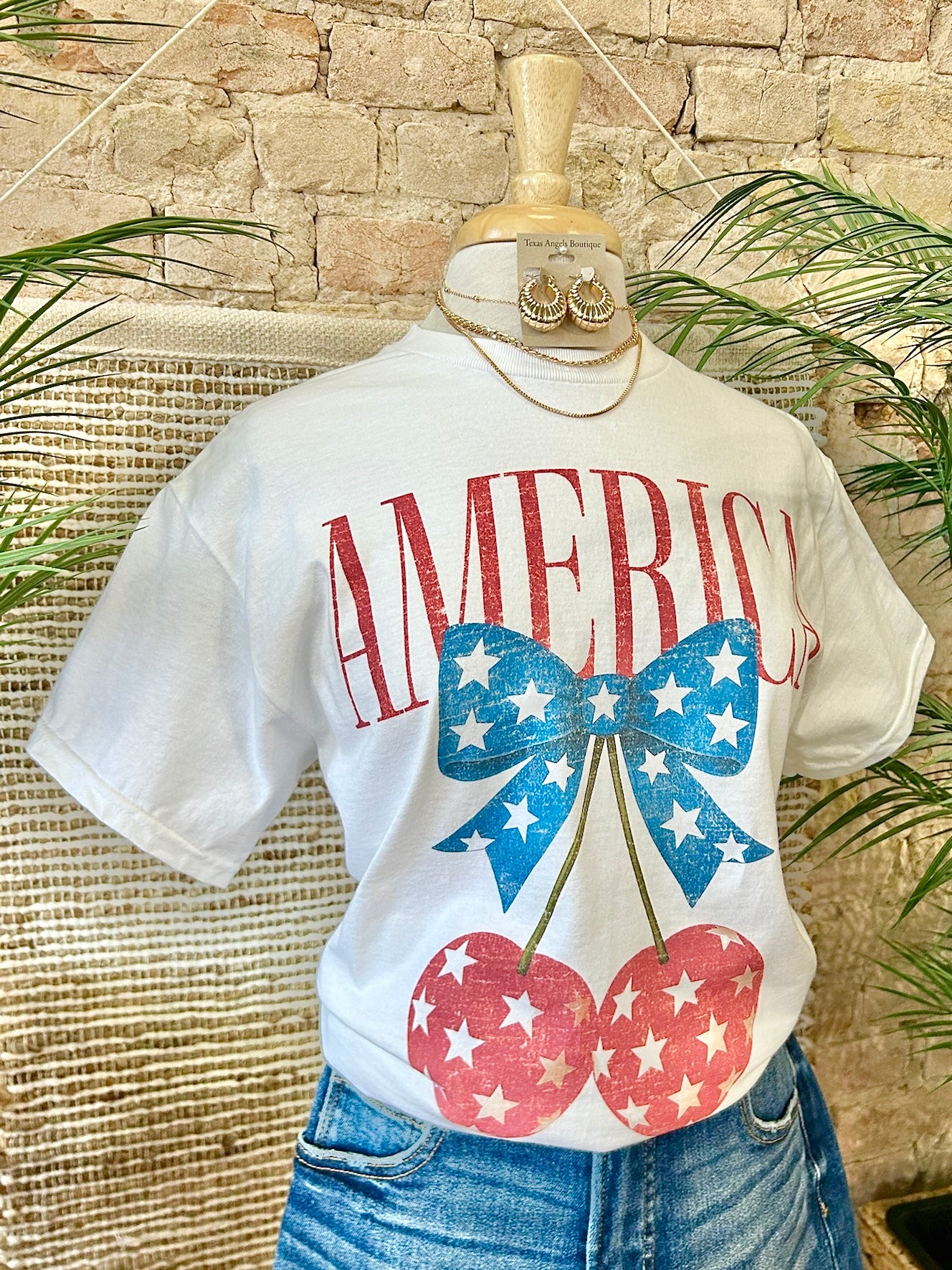 40% Off - America Cherry Graphic Tee