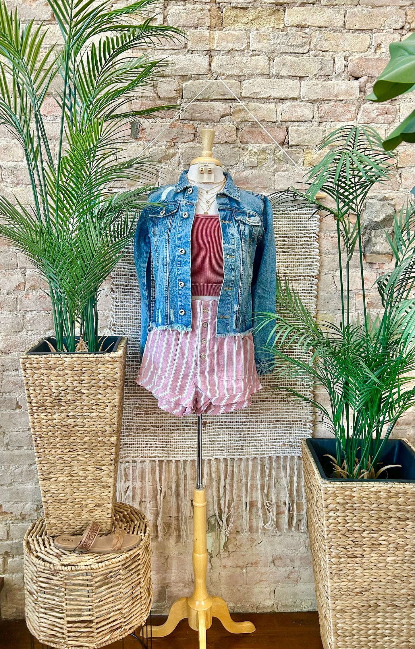 Drift Away Dark Denim Distressed Jacket