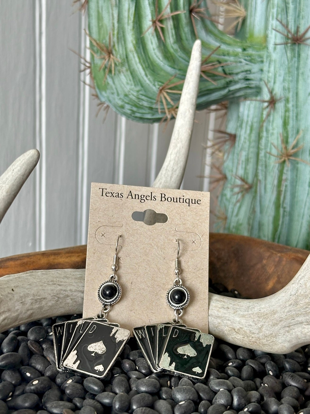 Black Wild Card Earrings