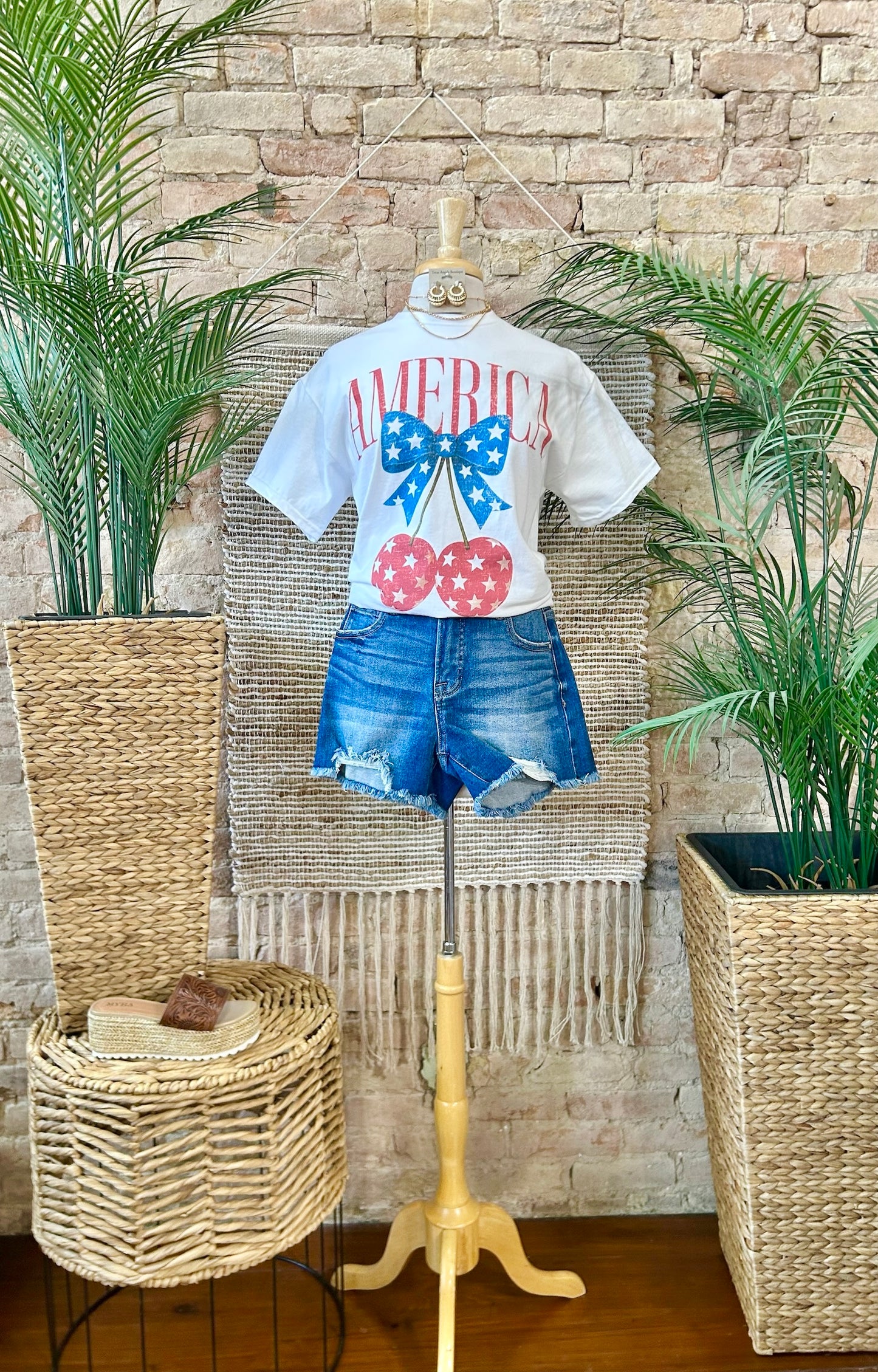 40% Off - America Cherry Graphic Tee