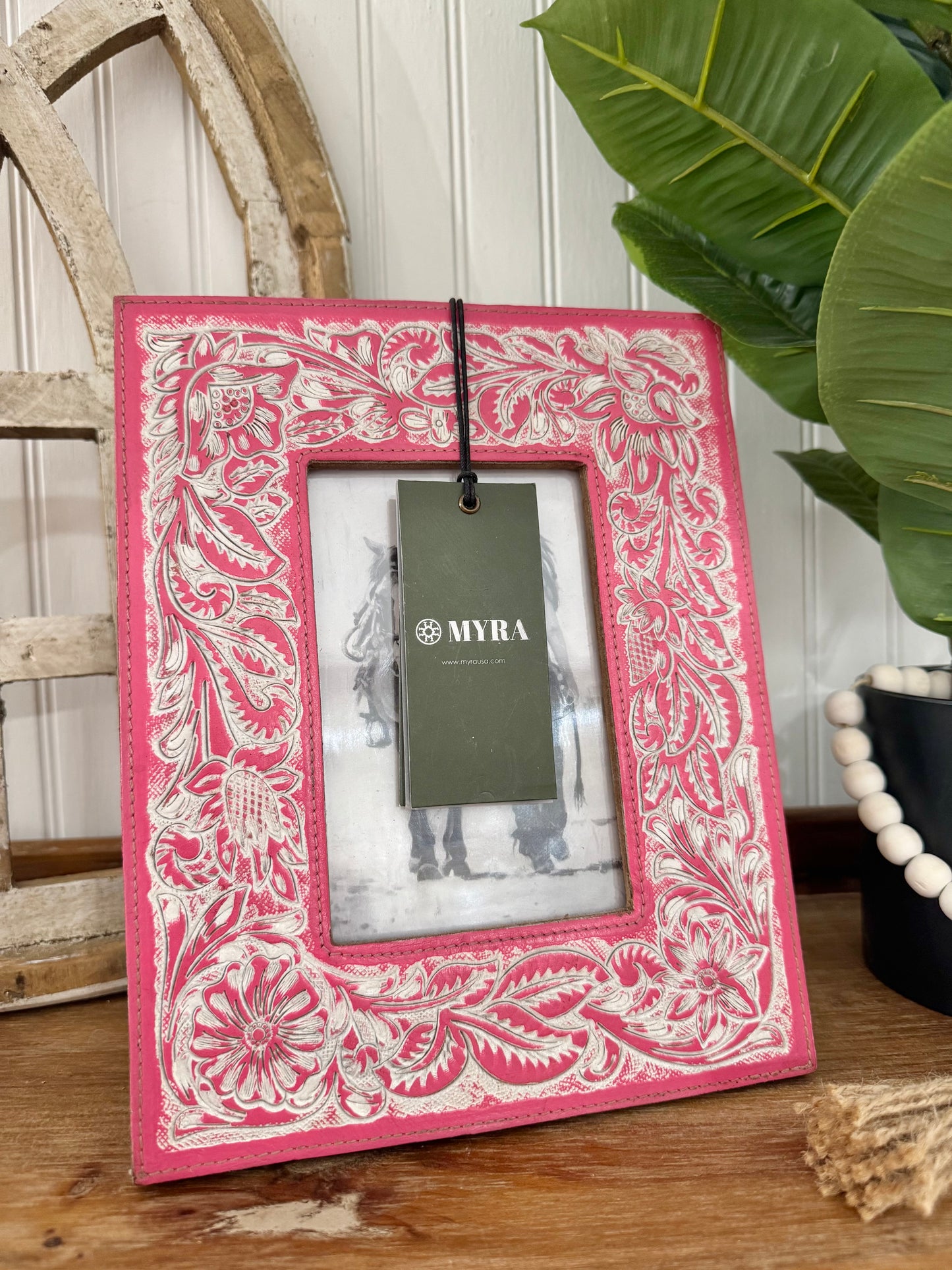 MYRA Tooled Leather Picture Frame