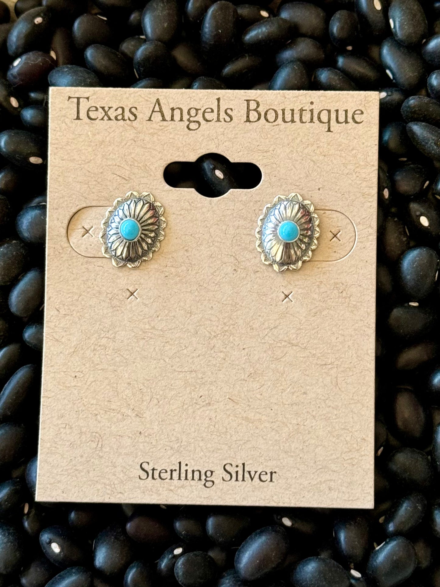Dainty Sterling Silver Concho Studs