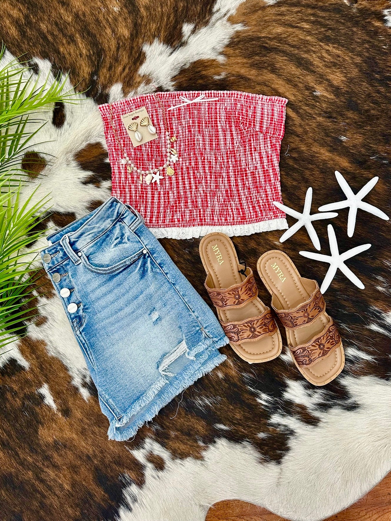 Let Freedom Ring Red Striped Strapless Top