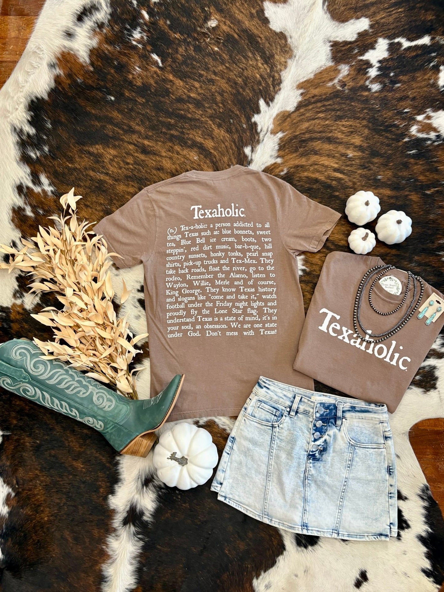 Brown Texaholic Graphic Tee